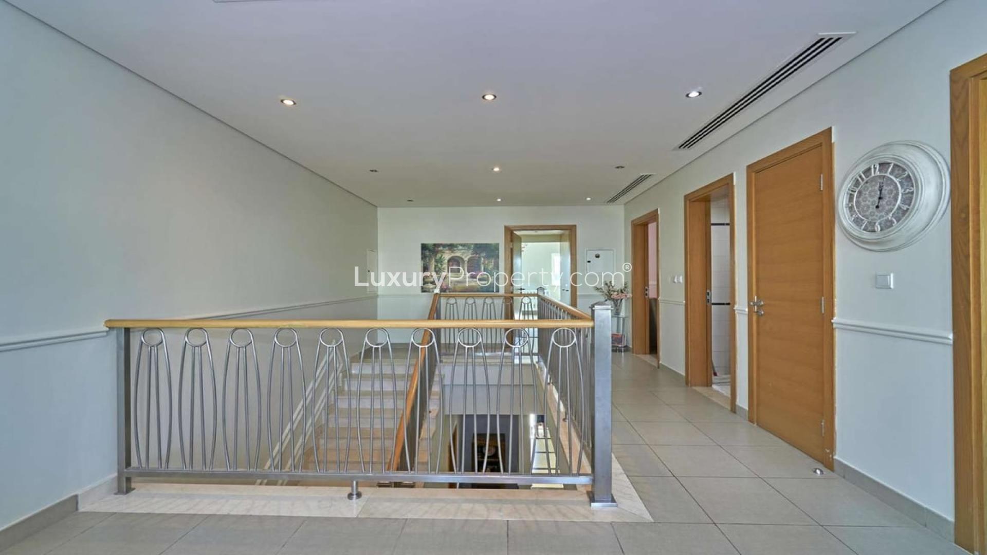 Interior hallway of three-bedroom townhouse in Al Furjan North Village for rent
