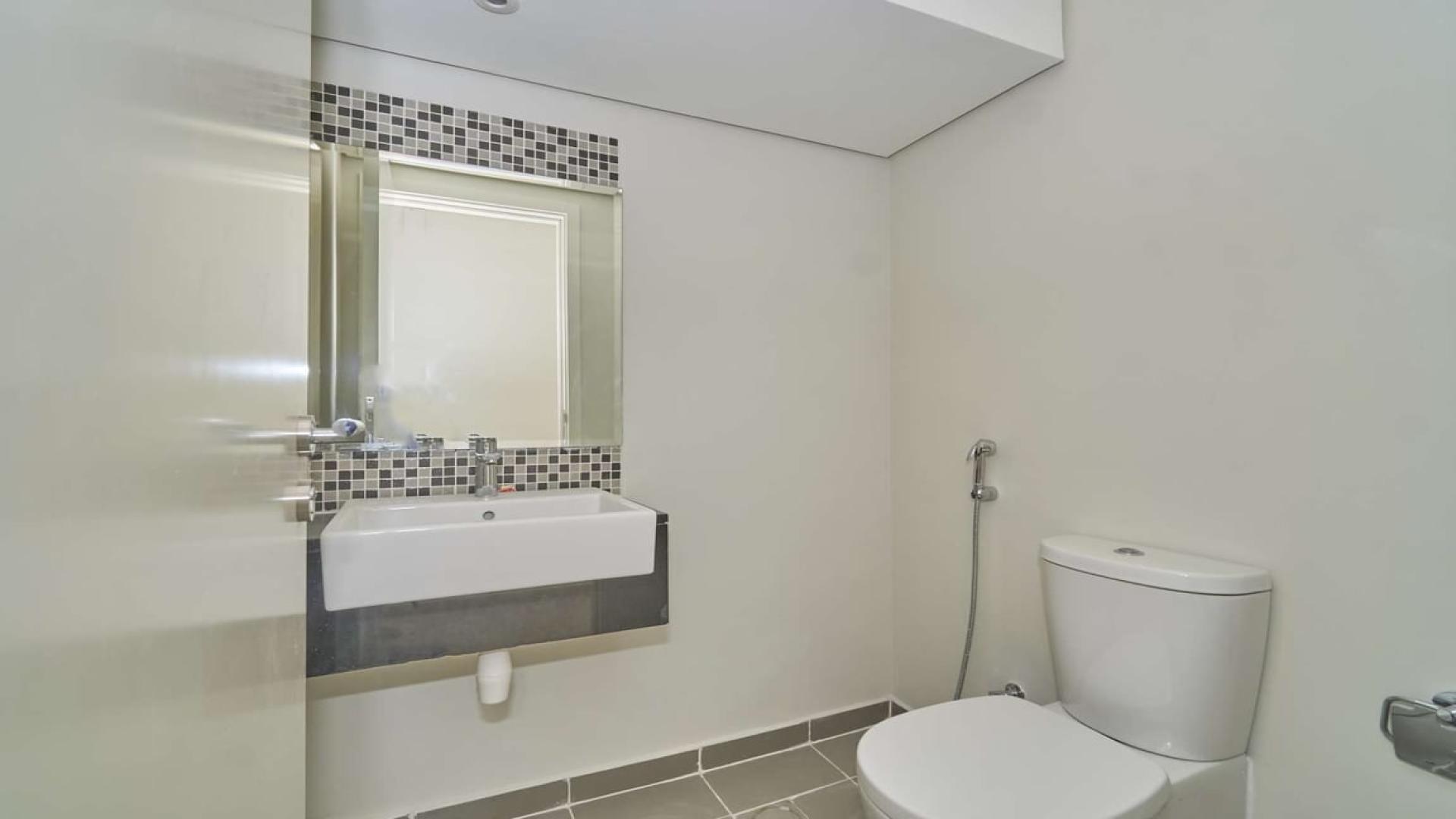 Brand new 3-bedroom townhouse exterior in Aster, Damac Hills 2 for rent