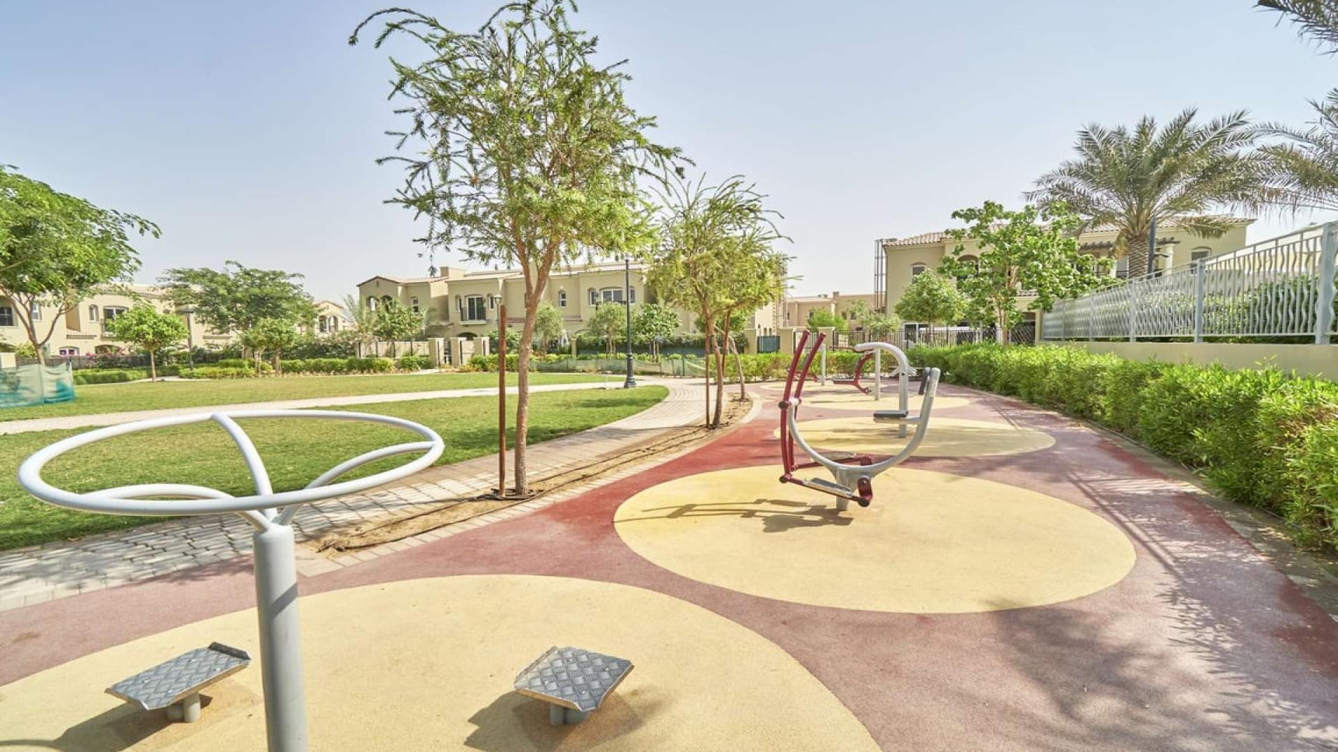 Outdoor seating area in Casa Viva, Serena townhouse community, Dubai