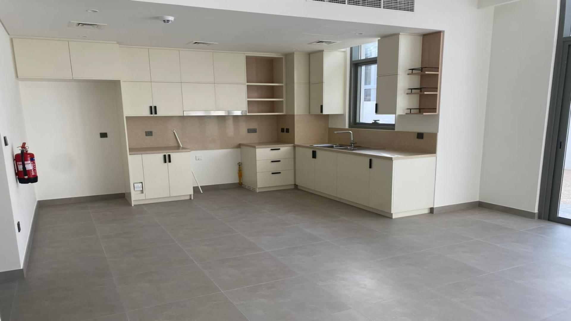 Brand new three-bedroom townhouse exterior in Ruba, Arabian Ranches 3, available for rent