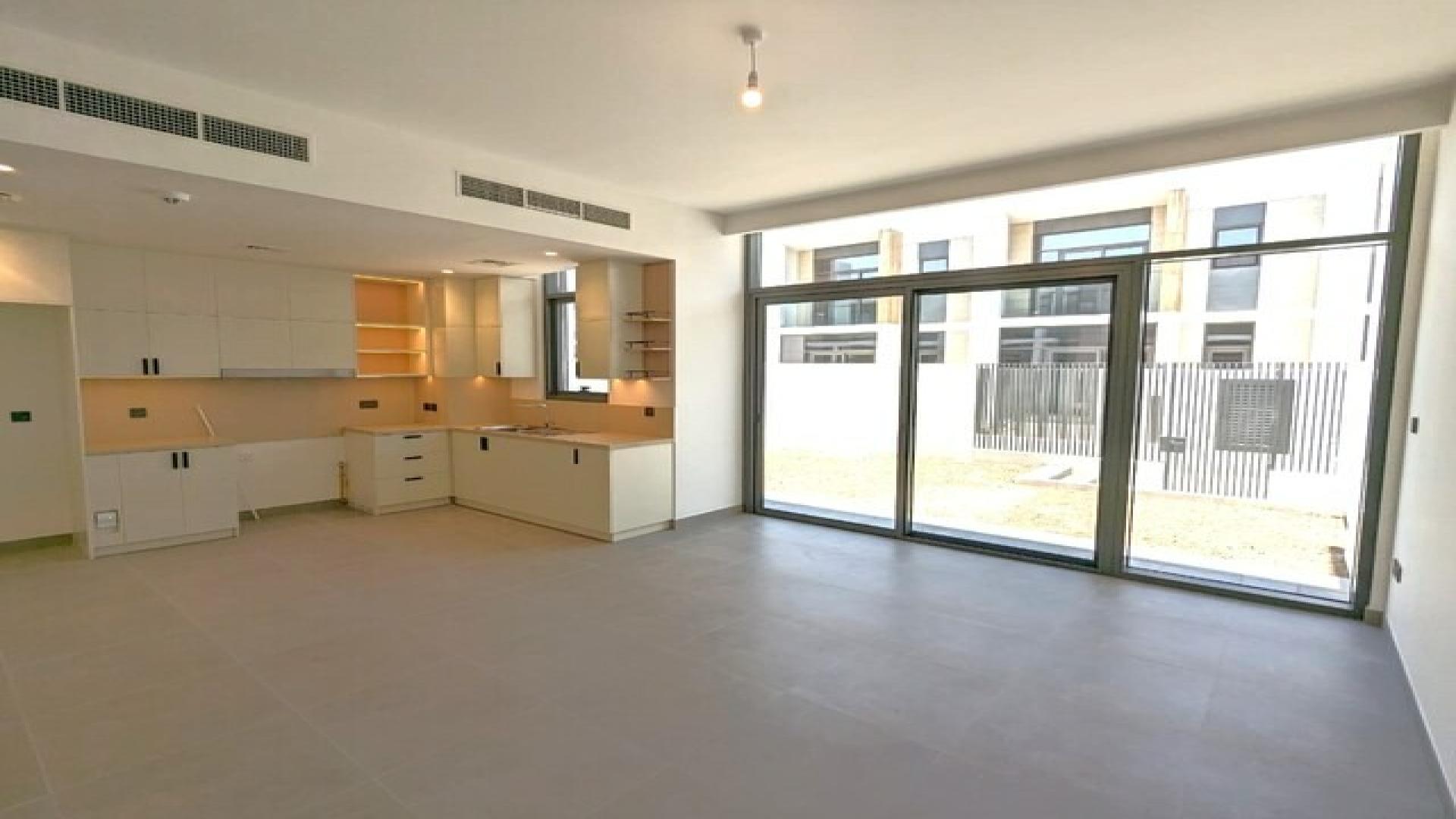 Modern townhouse exterior in Ruba, Arabian Ranches 3, available for rent, 3 bedrooms, 4 bathrooms