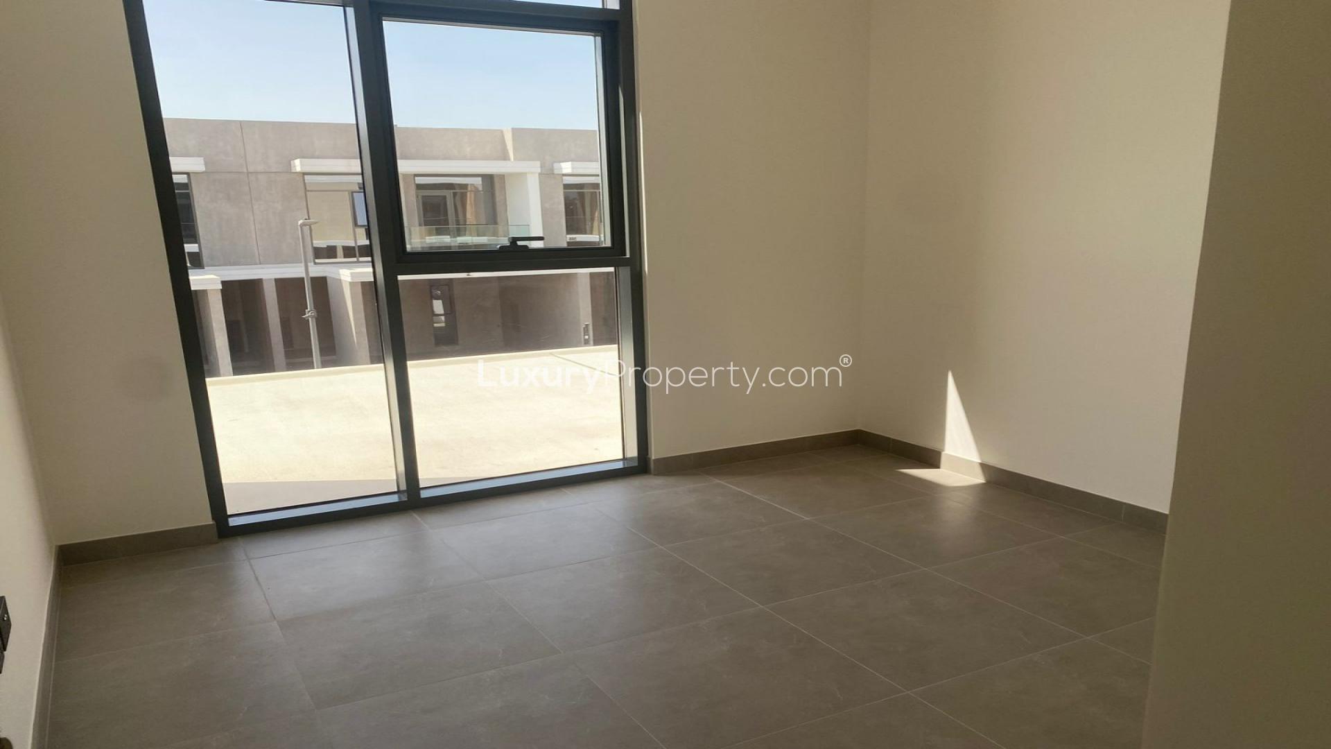Hallway view in 3-bedroom townhouse, Ruba, Arabian Ranches 3, with garden access