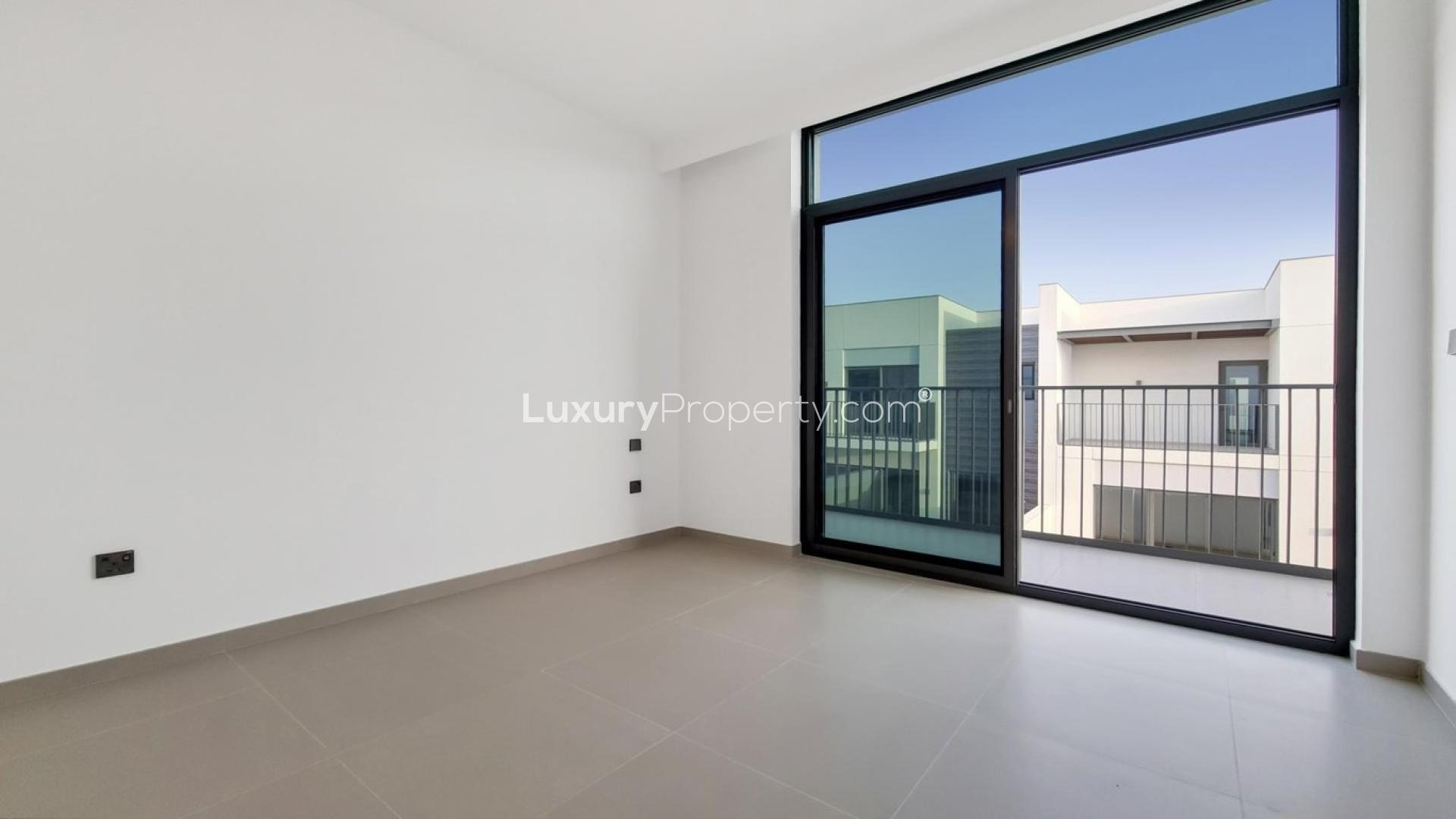 Brand new townhouse interior with large window in Ruba, Arabian Ranches 3 for rent