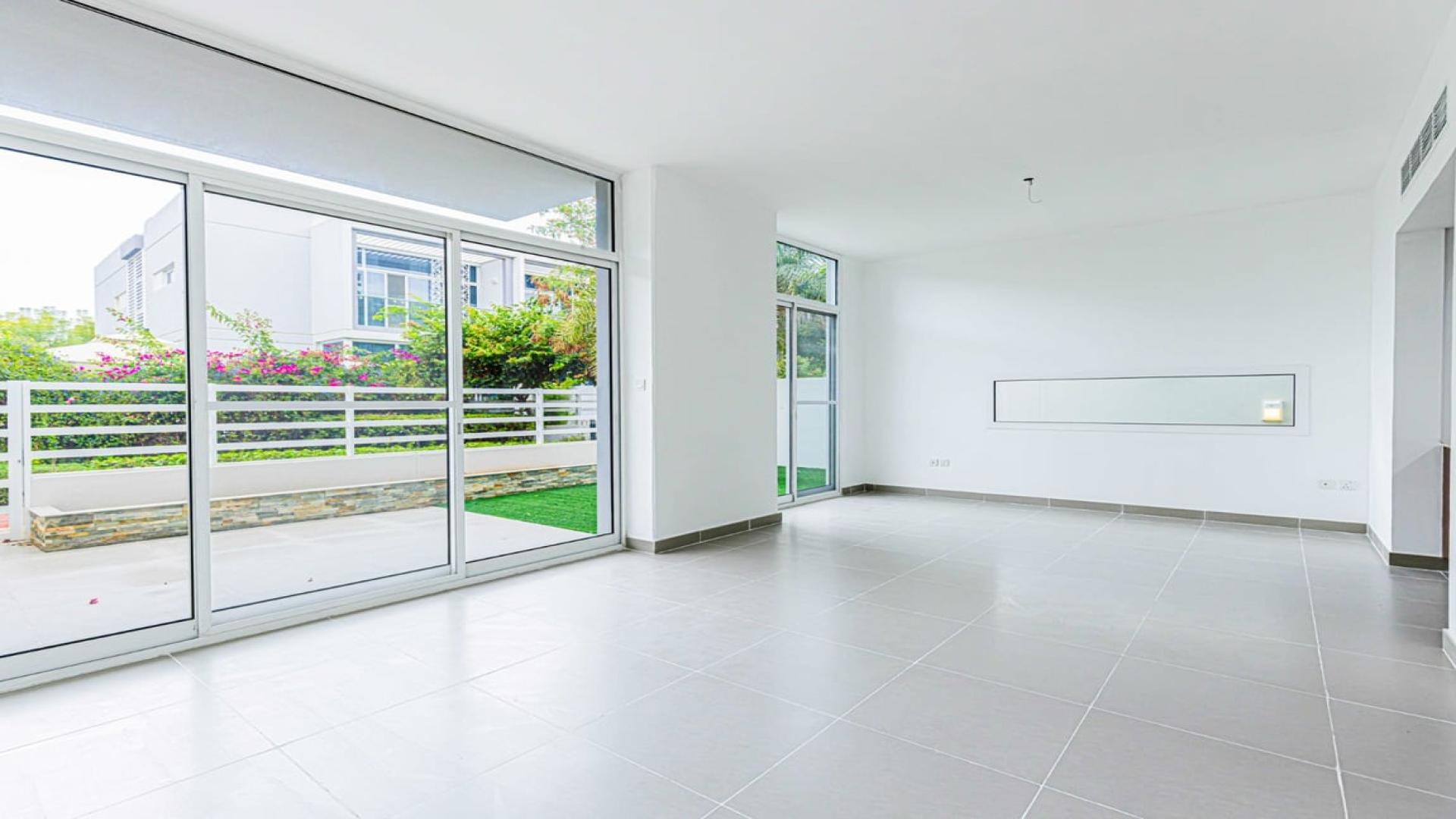 Exterior view of 3-bedroom townhouse for rent in Arabella 2, Mudon, Dubai