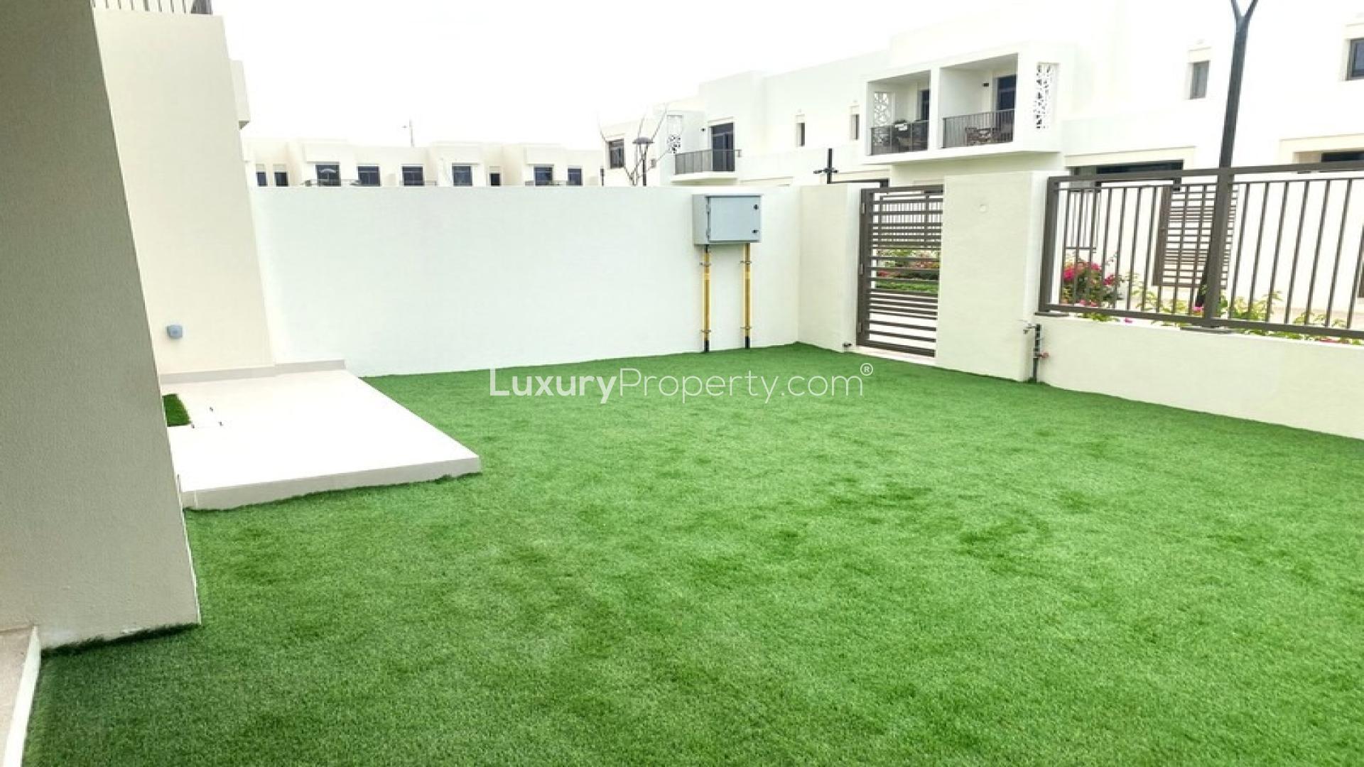 Spacious living area in 3-bedroom townhouse, Reem Townhouses, Town Square, for rent