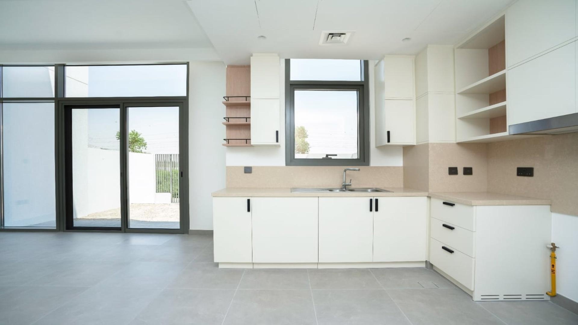 Brand new kitchen in 3-bedroom townhouse, Ruba, Arabian Ranches 3, available for rent