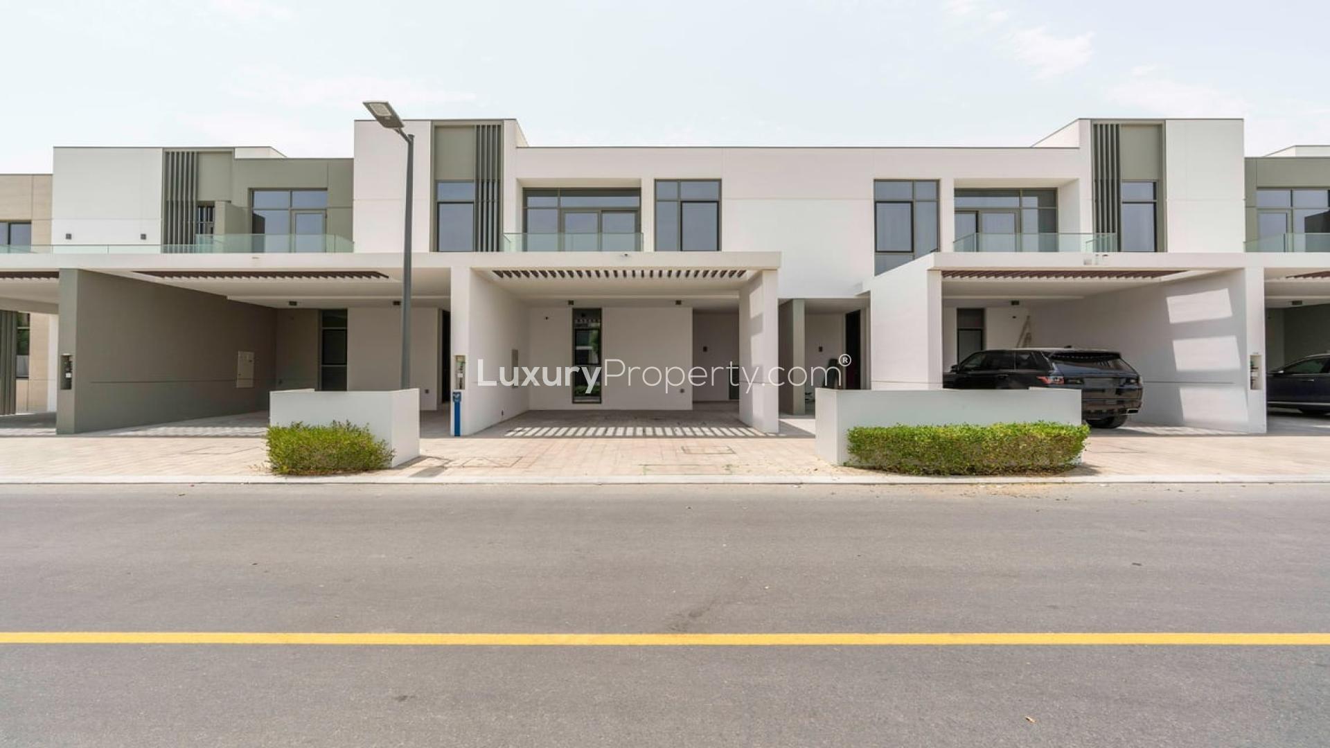 Brand new townhouse exterior in Ruba