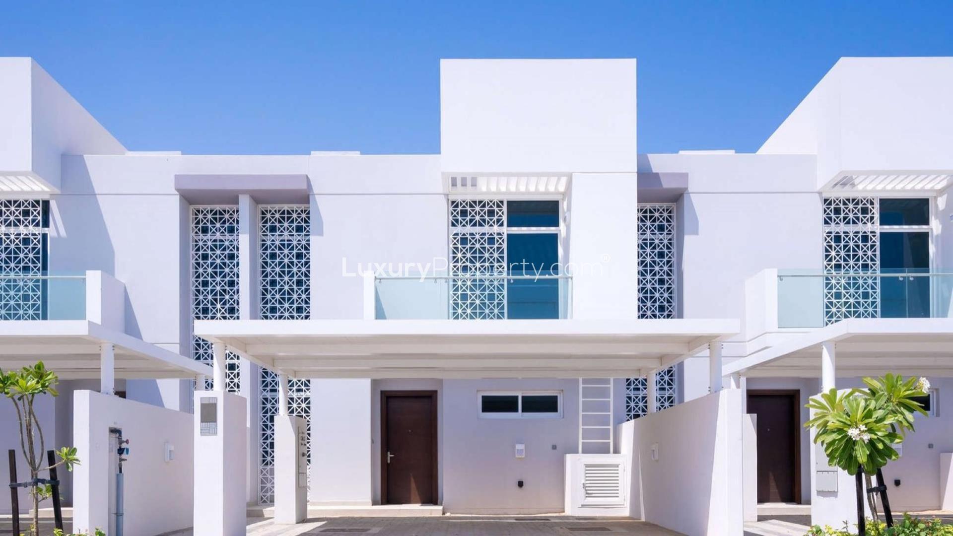 Modern 3-bedroom townhouse for sale in Arabella, Mudon community, with stylish facade
