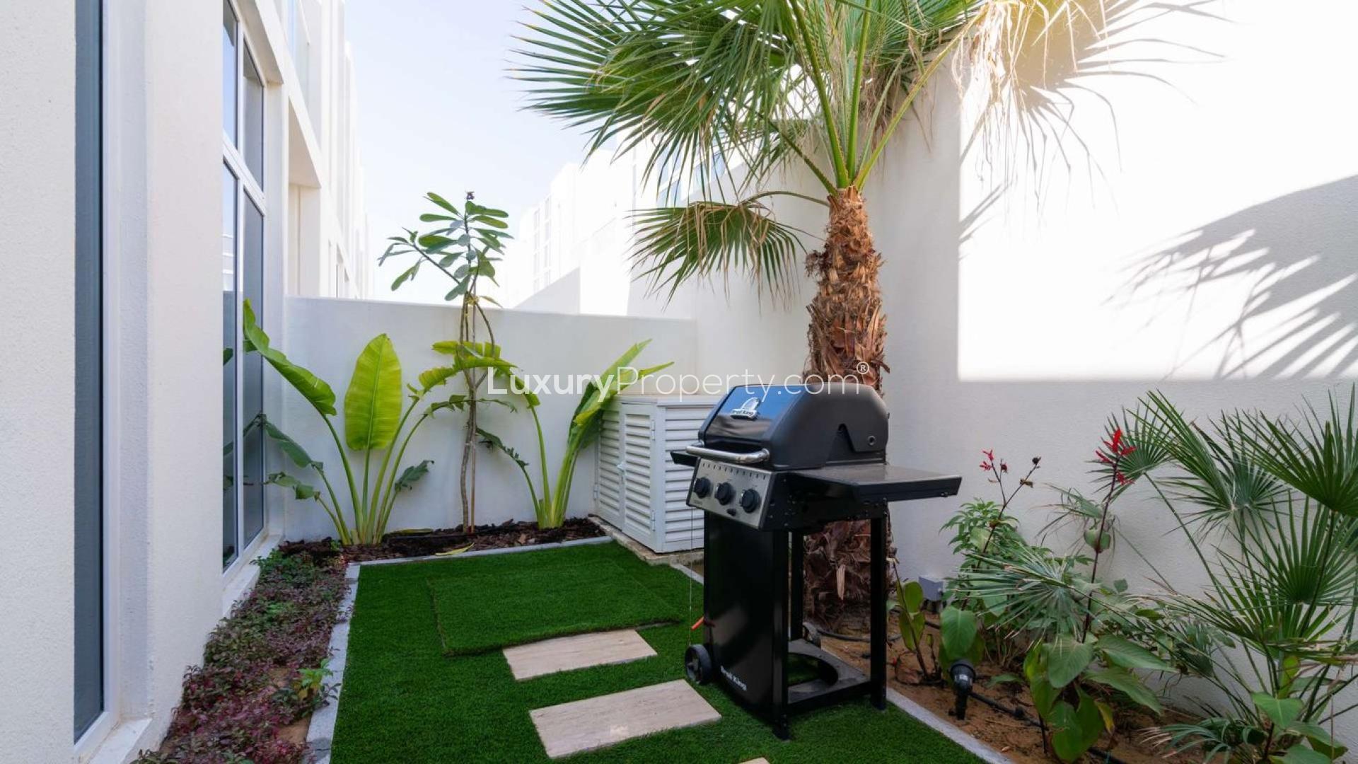 Luxurious living area in 3-bedroom furnished villa, Damac Hills 2, Dubai townhouse for sale