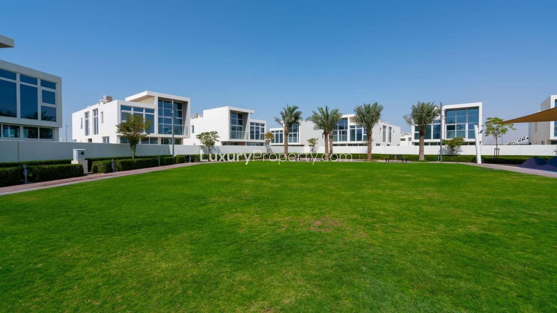 Brand new townhouses with garden view in Damac Hills 2, Vardon community