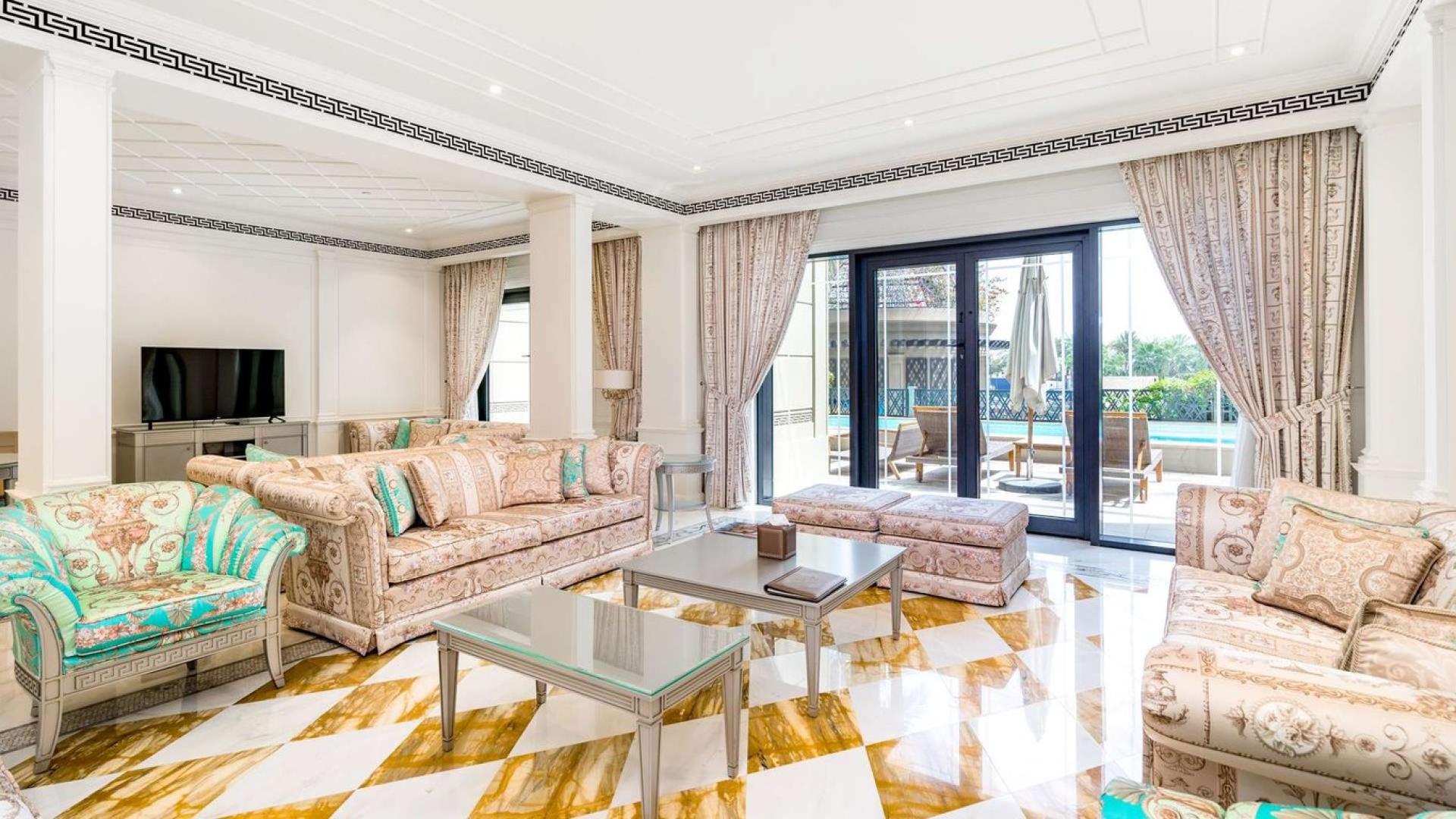 Luxurious living room in Palazzo Versace Villa, Culture Village townhouse for sale