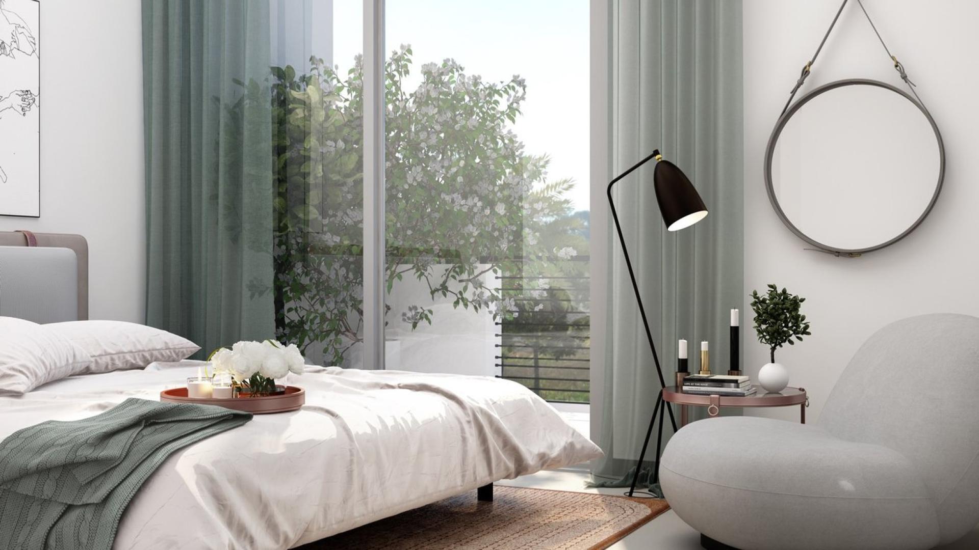 Brand new single row townhouse exterior in Arabian Ranches 3, Sun community, for sale