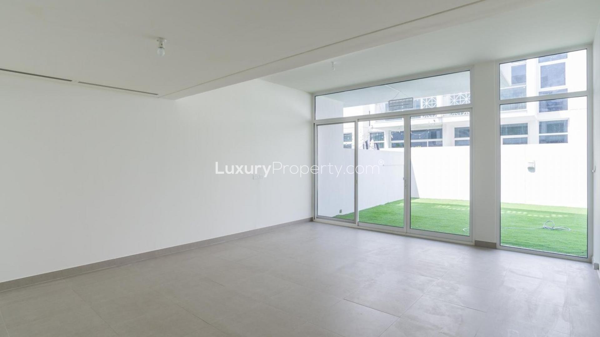 Exterior view of upgraded townhouse with garden in Arabella, Mudon. Ref No: LP40846