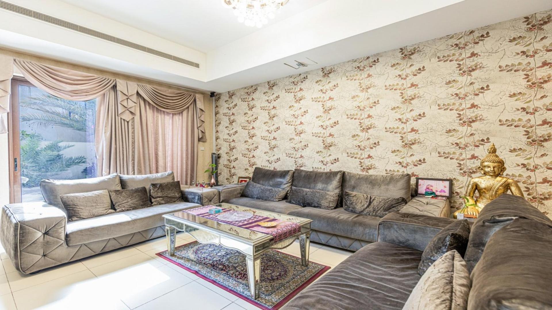 Charming Mira townhouse entrance with lush greenery, Reem community, 3-bed, 3-bath, for sale