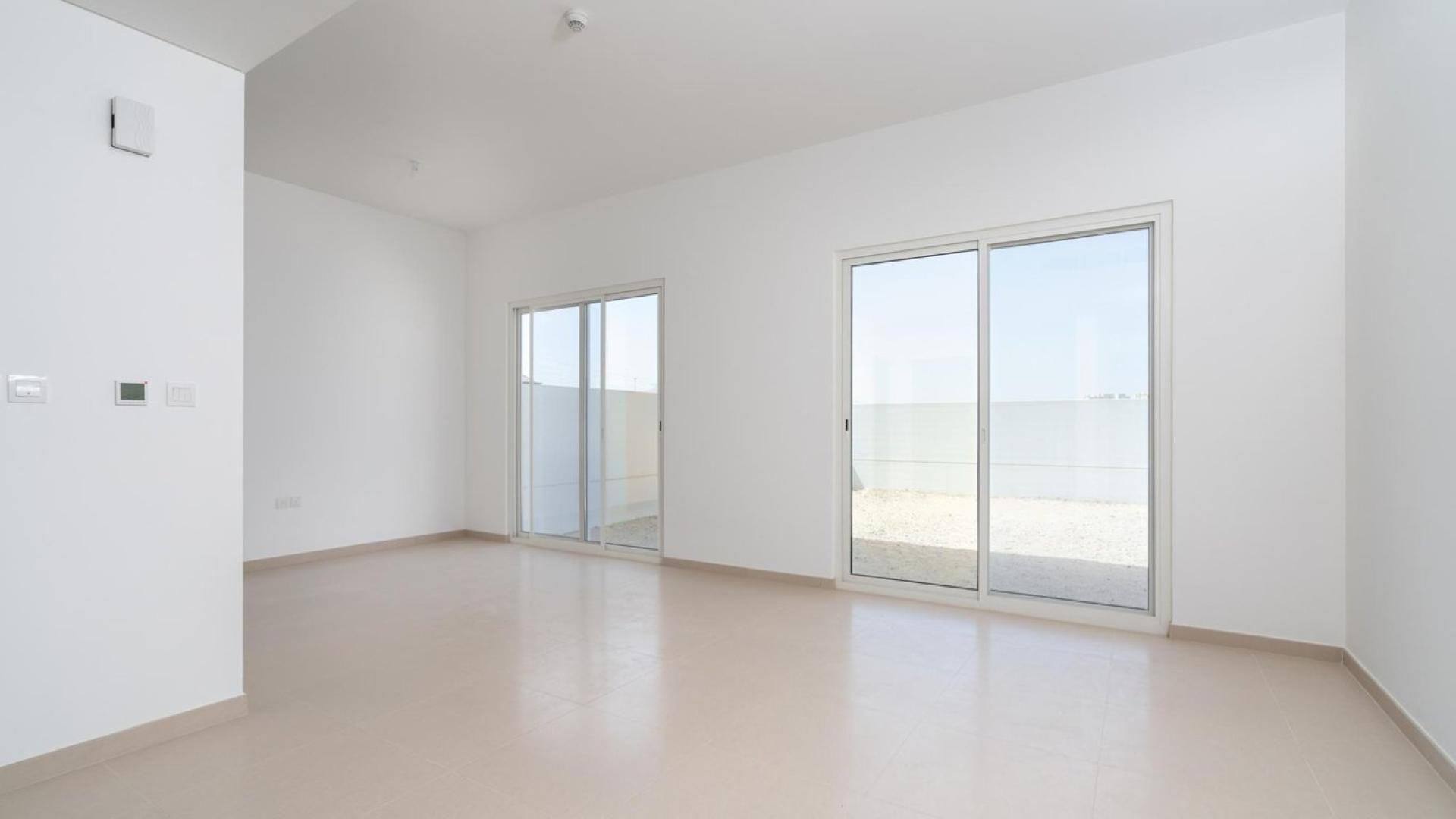 Modern facade of 3-bed townhouse for sale in Arabella 3, Mudon community