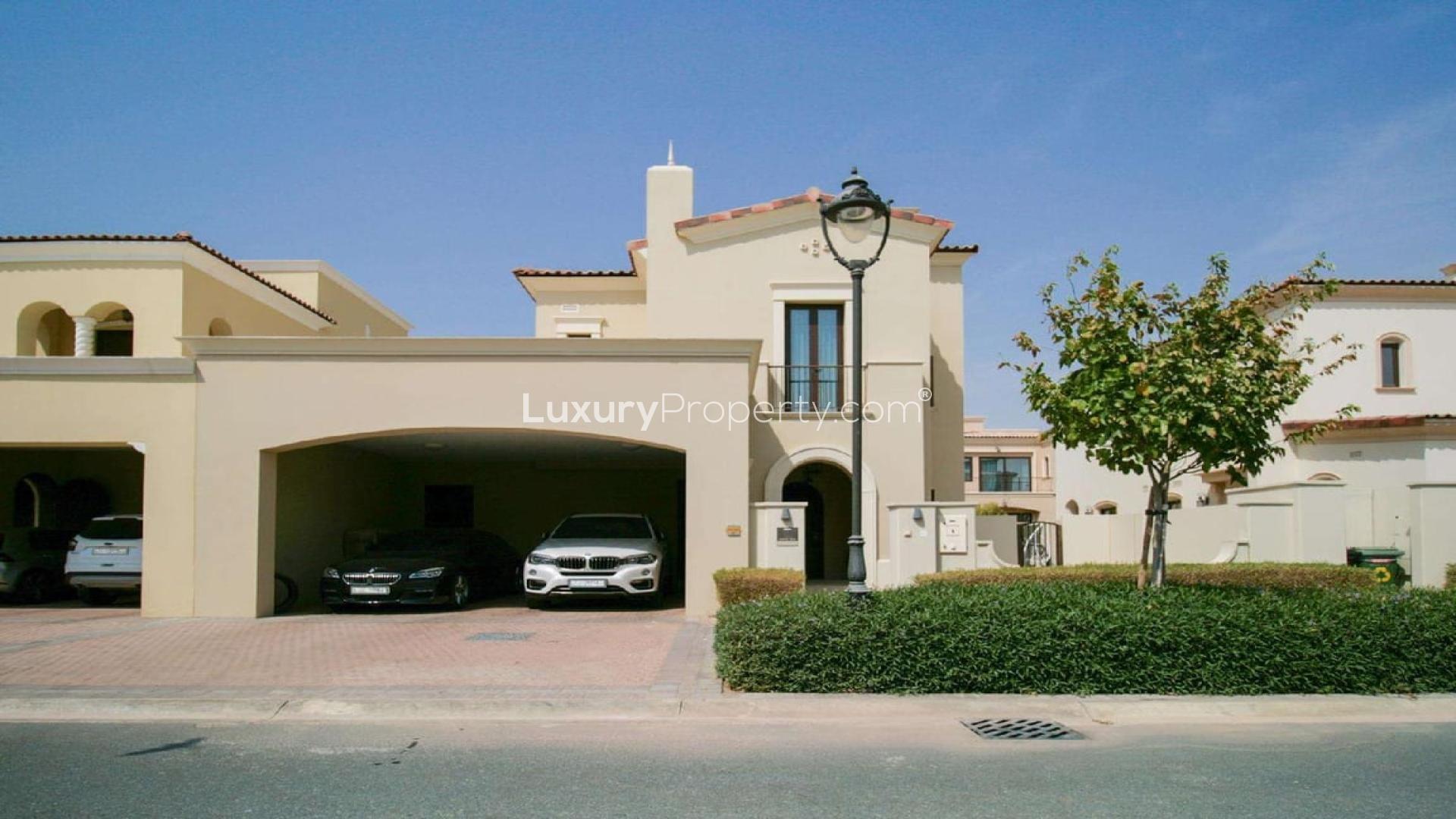Exterior view of 3-bedroom villa for rent in Samara, Arabian Ranches 2