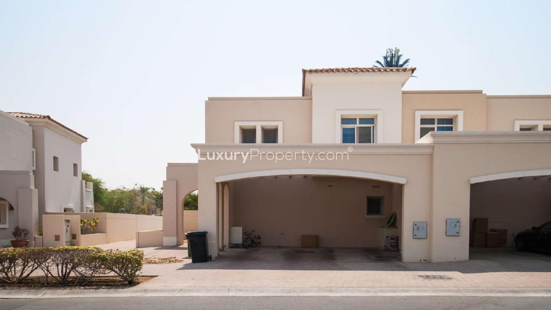 Bright living area in upgraded 3-bedroom villa, Alma, Arabian Ranches, for rent