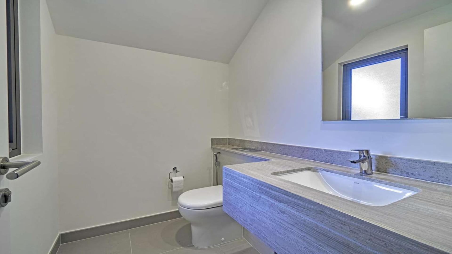 N/A,Modern bathroom in 3-bedroom townhouse, Maple 3, Dubai Hills Estate, featuring sleek fixtures