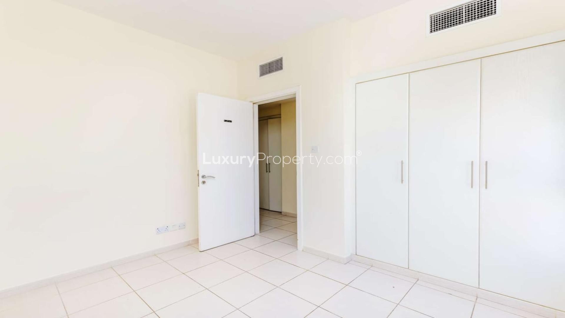 Bright living room with garden view in The Springs 3-bedroom villa for rent