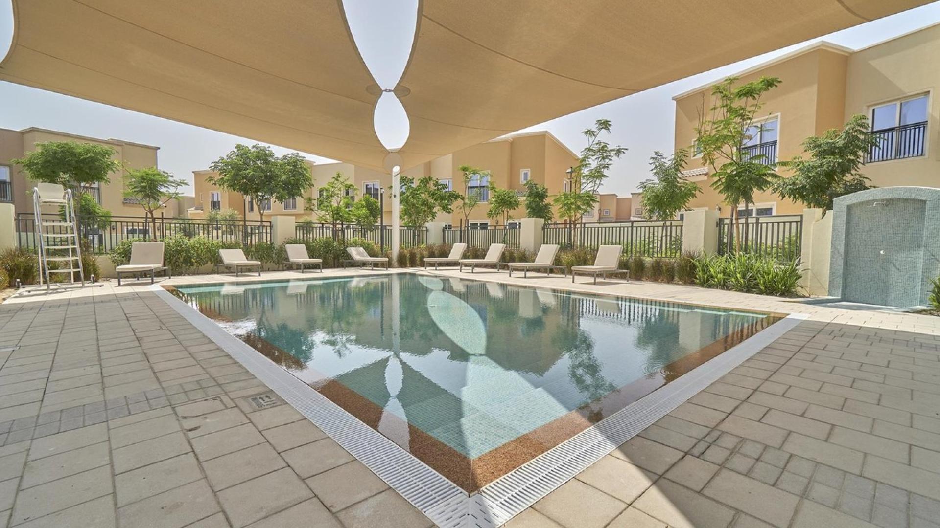 Open living area in three-bedroom villa for rent, Villanova, Dubai Land