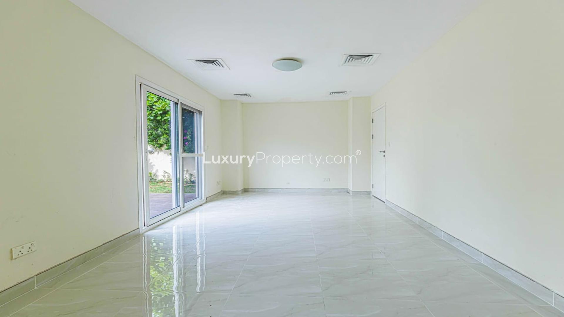 Luxurious open-plan living area in Meadows 9, Vastu-friendly villa for rent