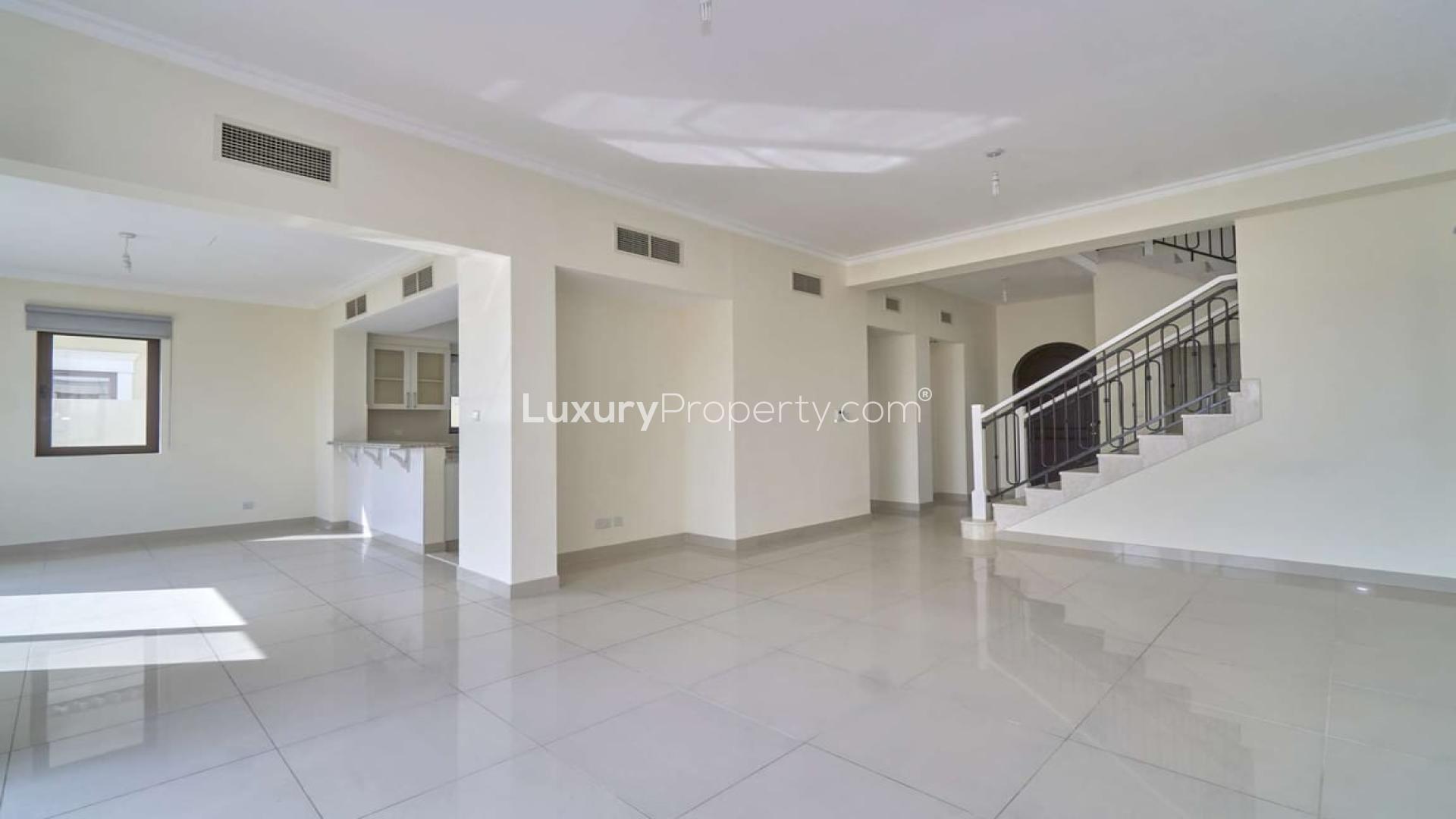 Exterior view of a vacant villa in Samara, Arabian Ranches 2, for rent