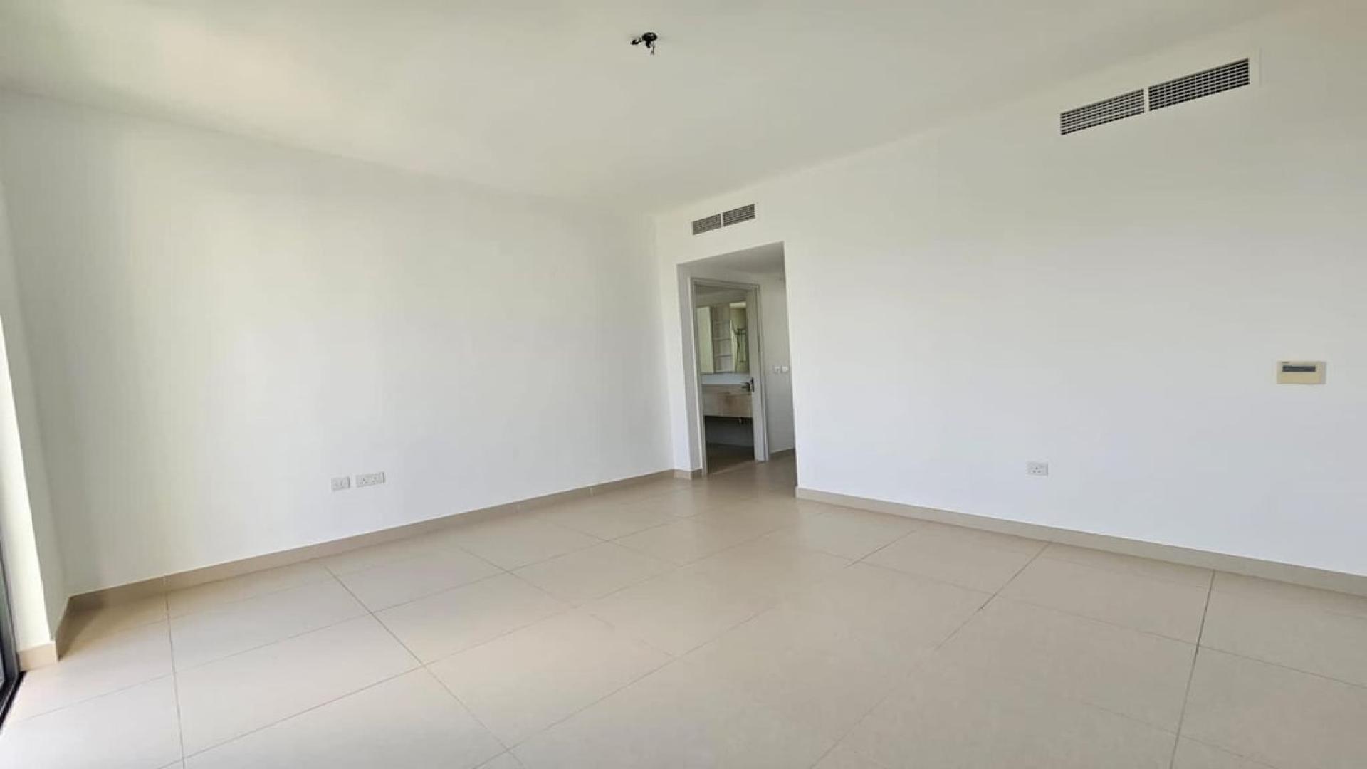 Empty room with large window and view in Maple, Dubai Hills Estate Villa for rent