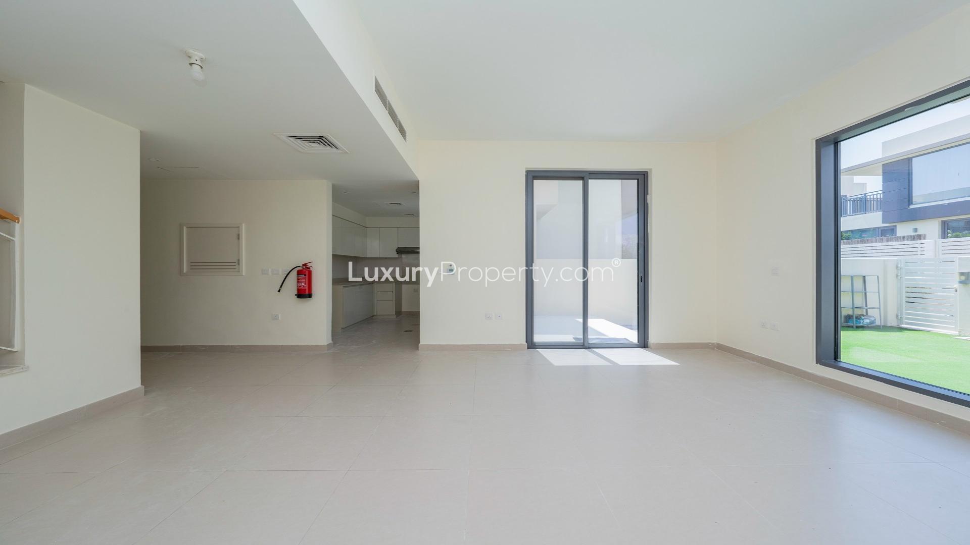 Modern kitchen in 3-bedroom villa, Maple at Dubai Hills Estate, available for rent