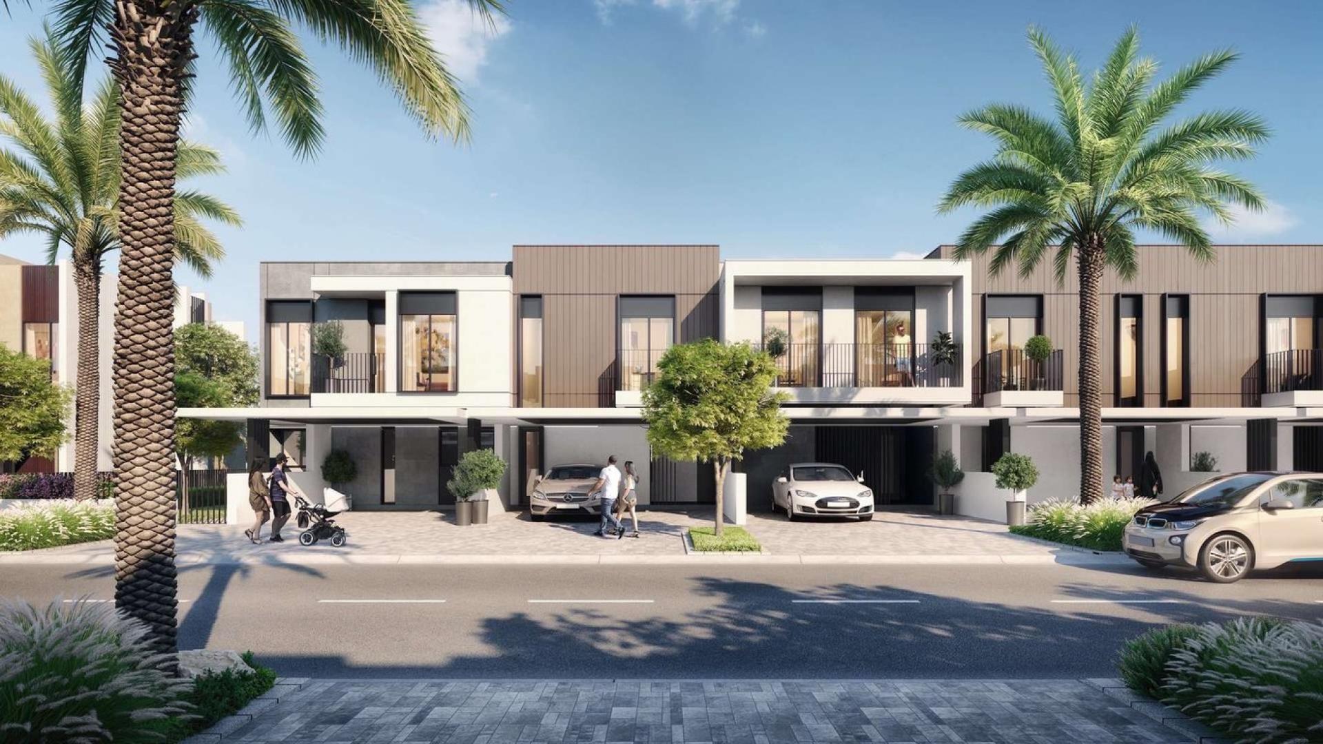 Stunning 3-bedroom villa exterior in Expo Golf Villas 5, EMAAR South, Dubai South