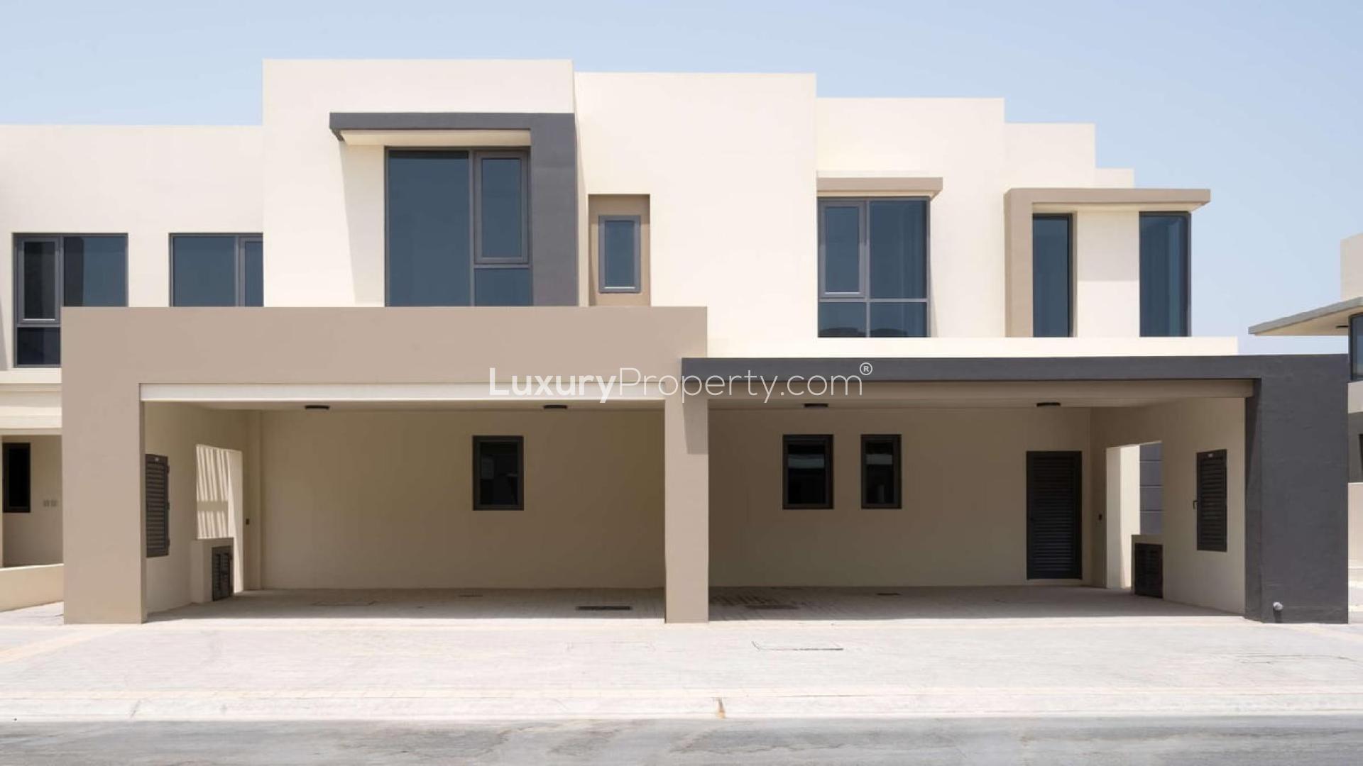 Single Row Townhouse exterior in Maple 1, Dubai Hills Estate, Type 2M, for sale