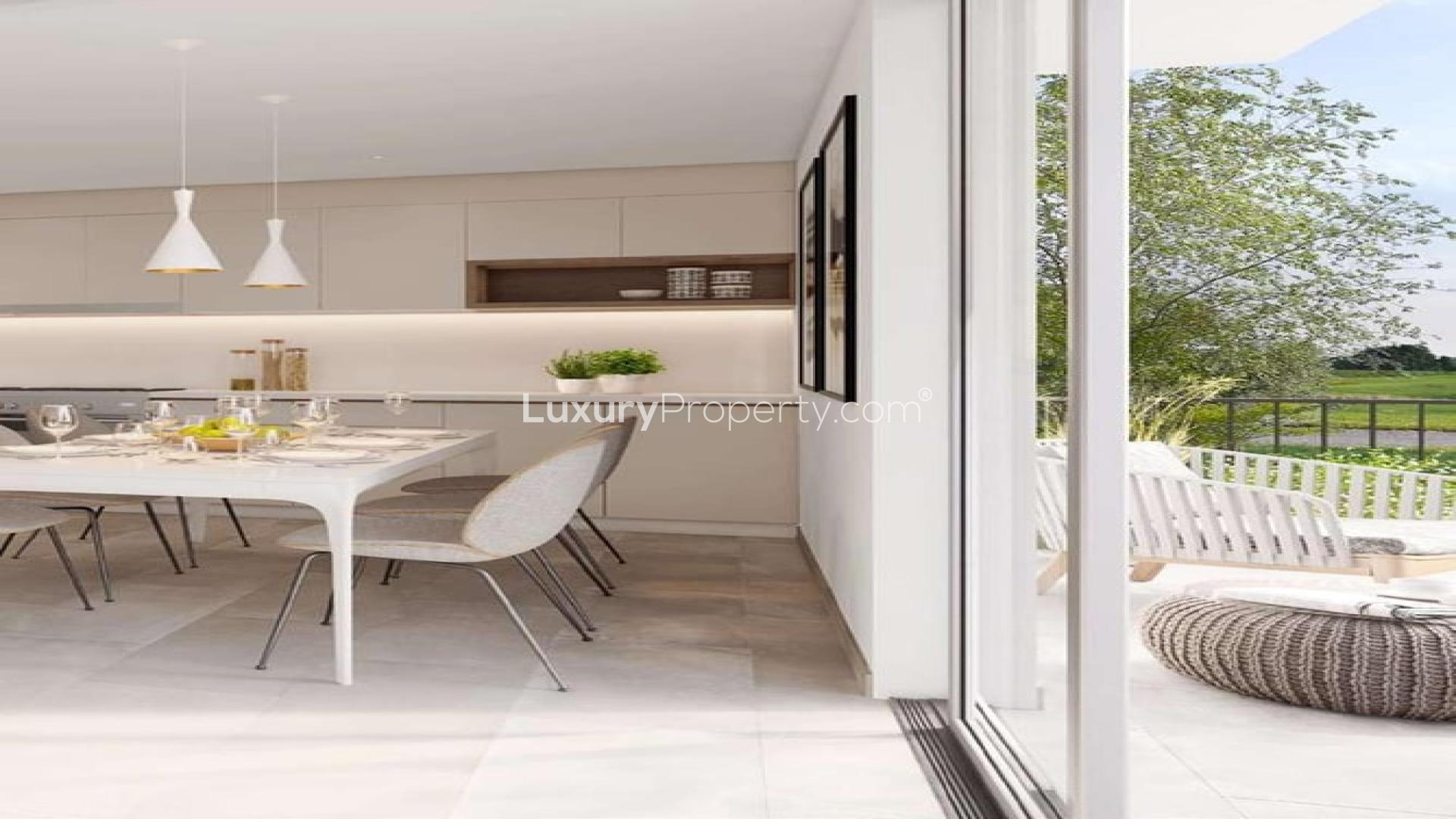 Charming 3-bedroom villa exterior in Camelia, Arabian Ranches II, with lush landscaping