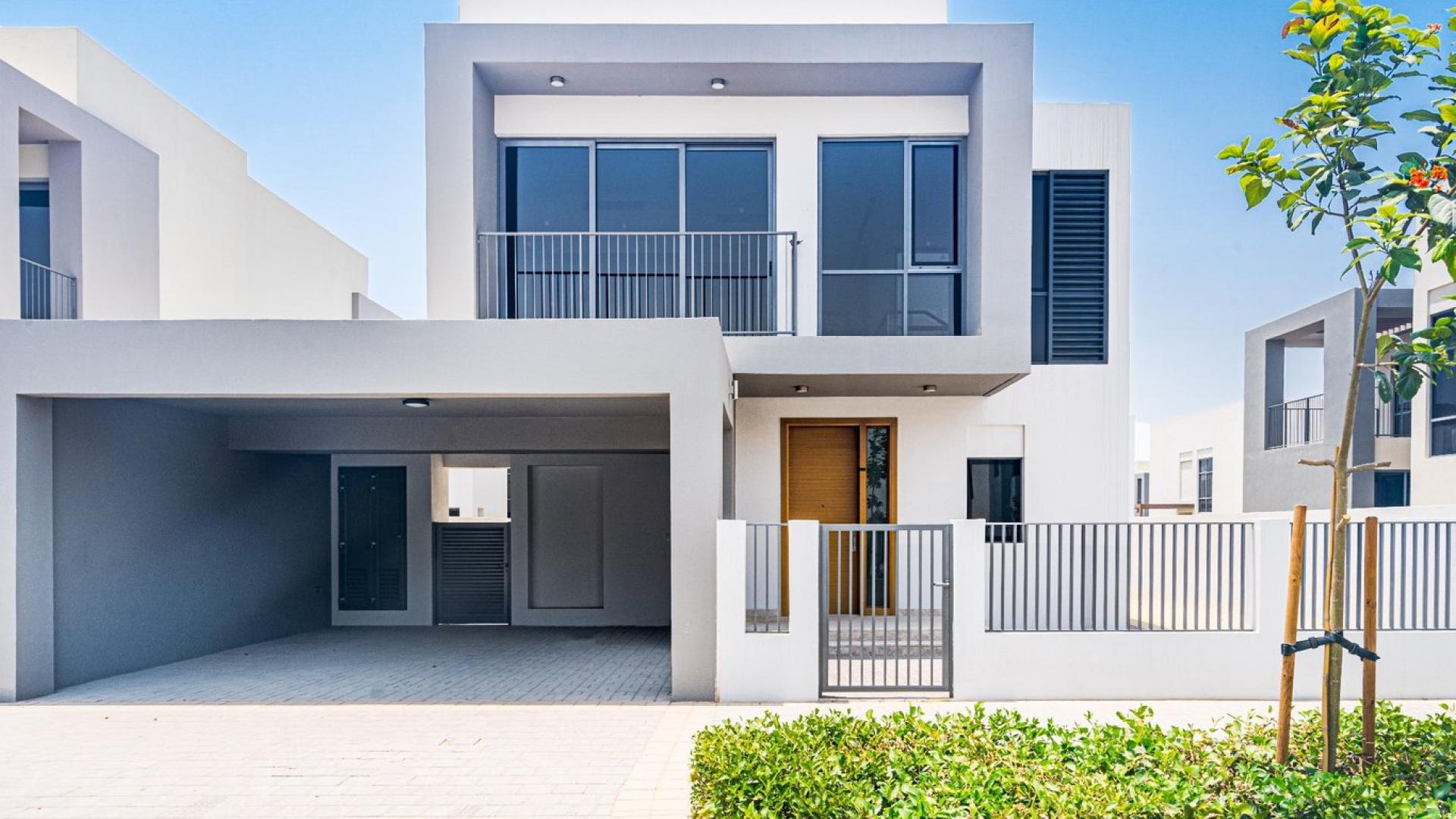 Modern 3-bedroom villa exterior in Sidra Villas, Dubai Hills Estate, for sale
