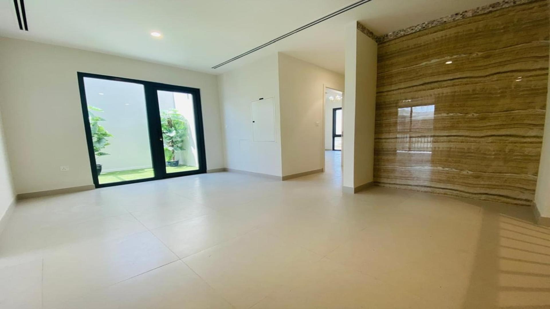 Upgraded villa interior with chandeliers, marble flooring in The Pulse Boulevard Park, Dubai South