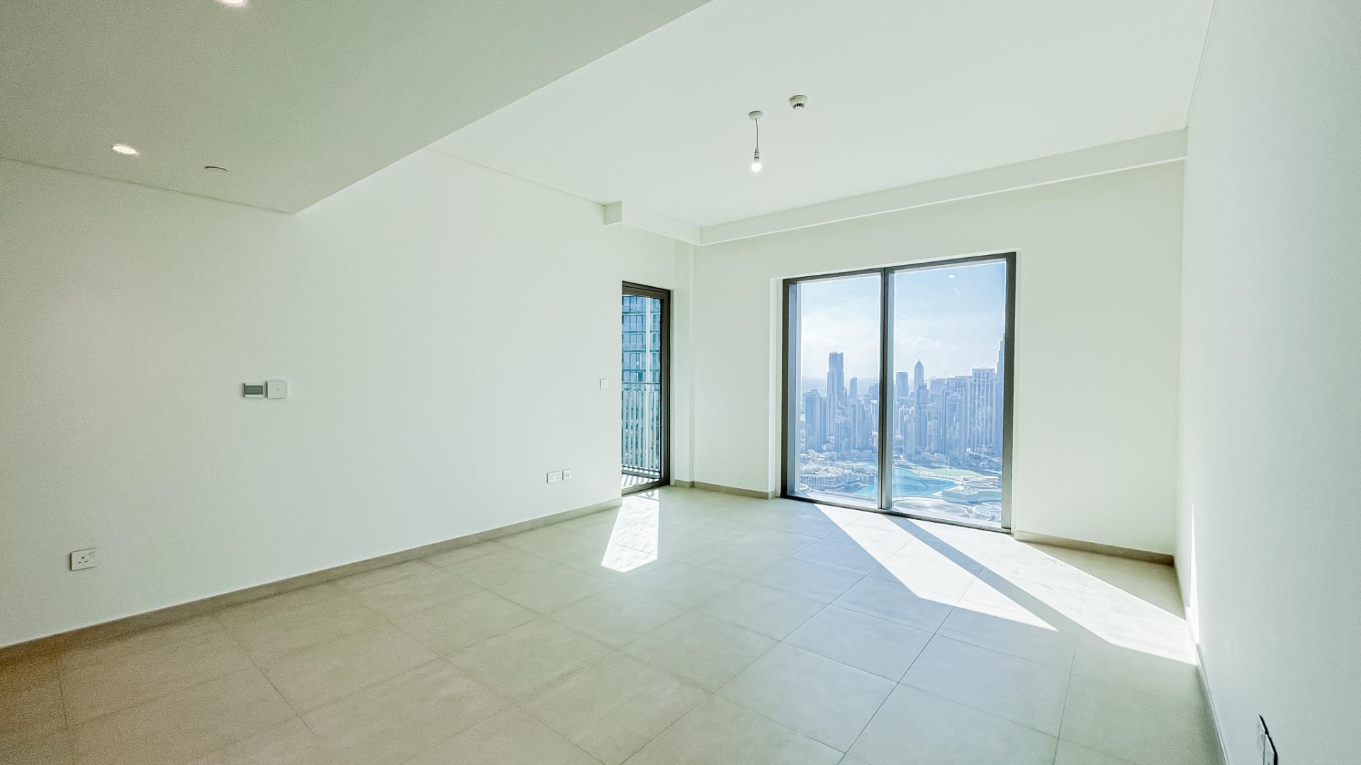 Spacious balcony view from 3-bedroom apartment in Downtown Views II, Dubai