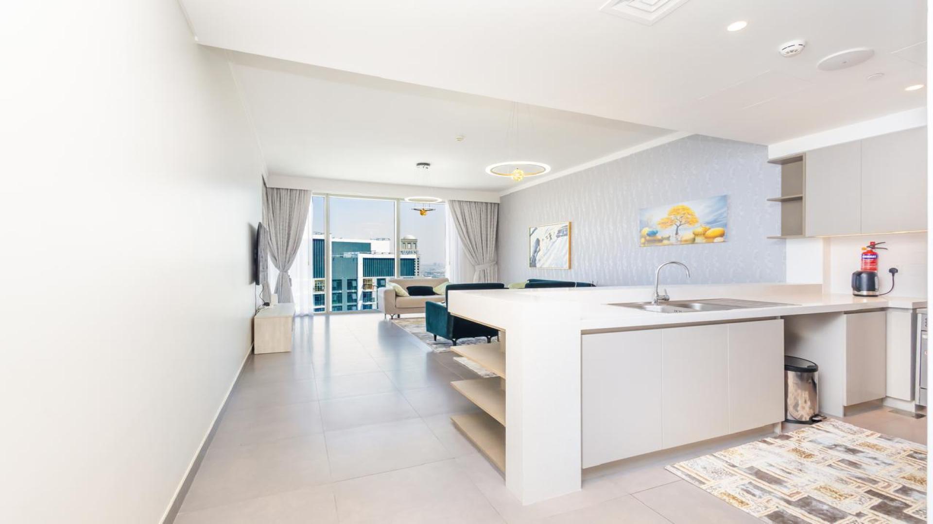 Modern kitchen in furnished 3-bedroom apartment, Creek Gate, Dubai Creek Harbour