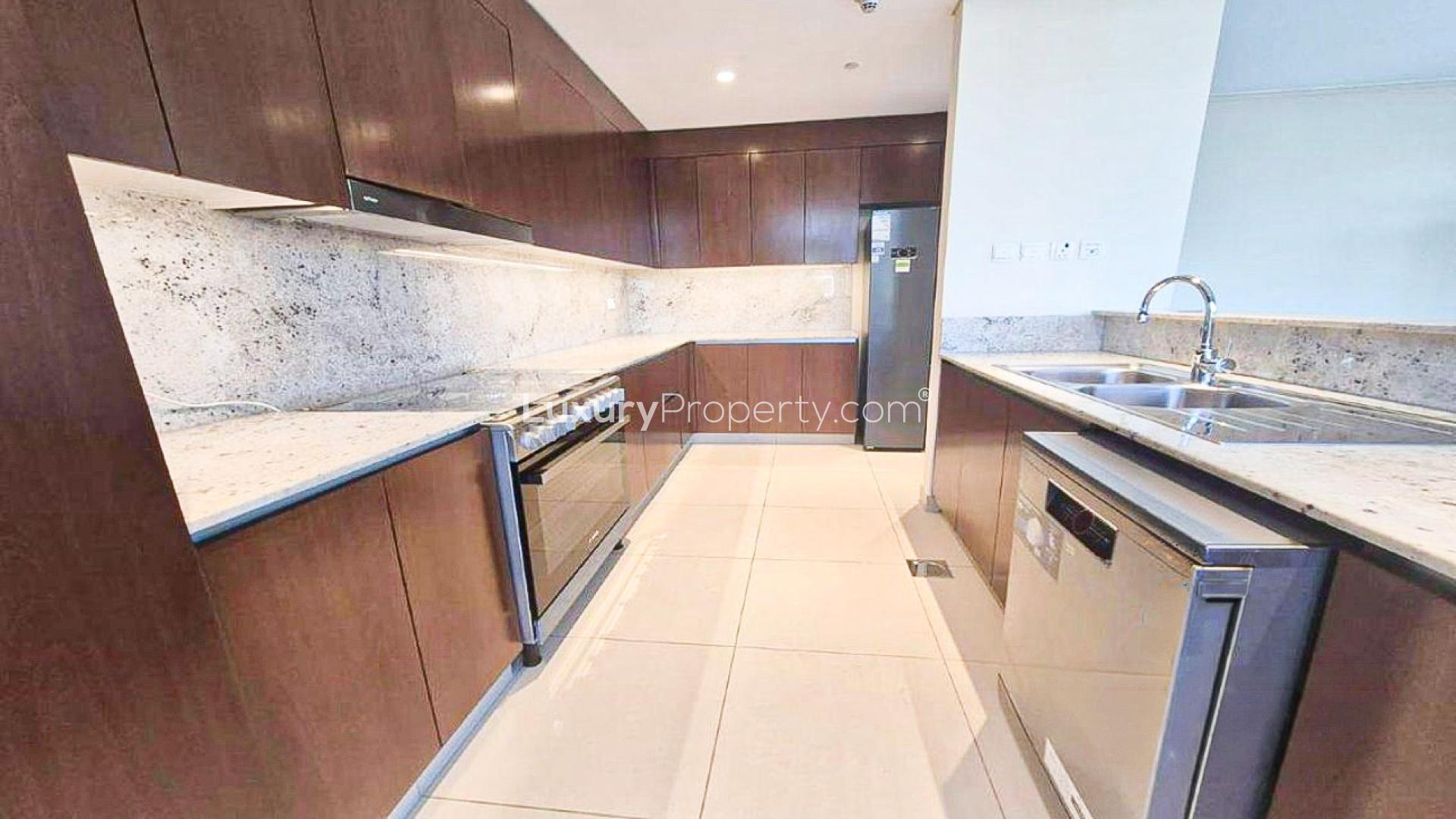 Spacious living area with large windows in Mulberry 2, Dubai Hills Estate apartment