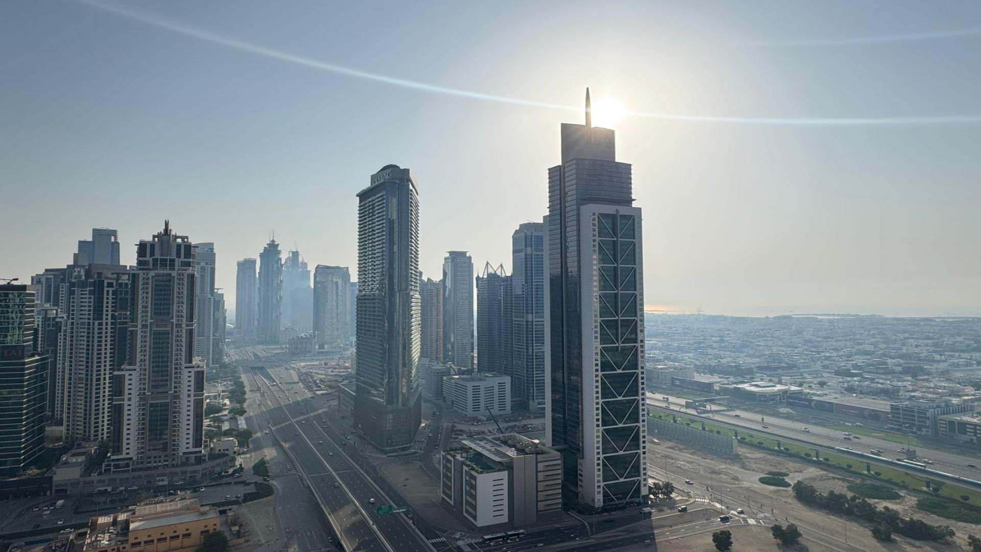 Bright living area in 3-bedroom apartment, Creek Beach, Dubai Creek Harbour, for rent