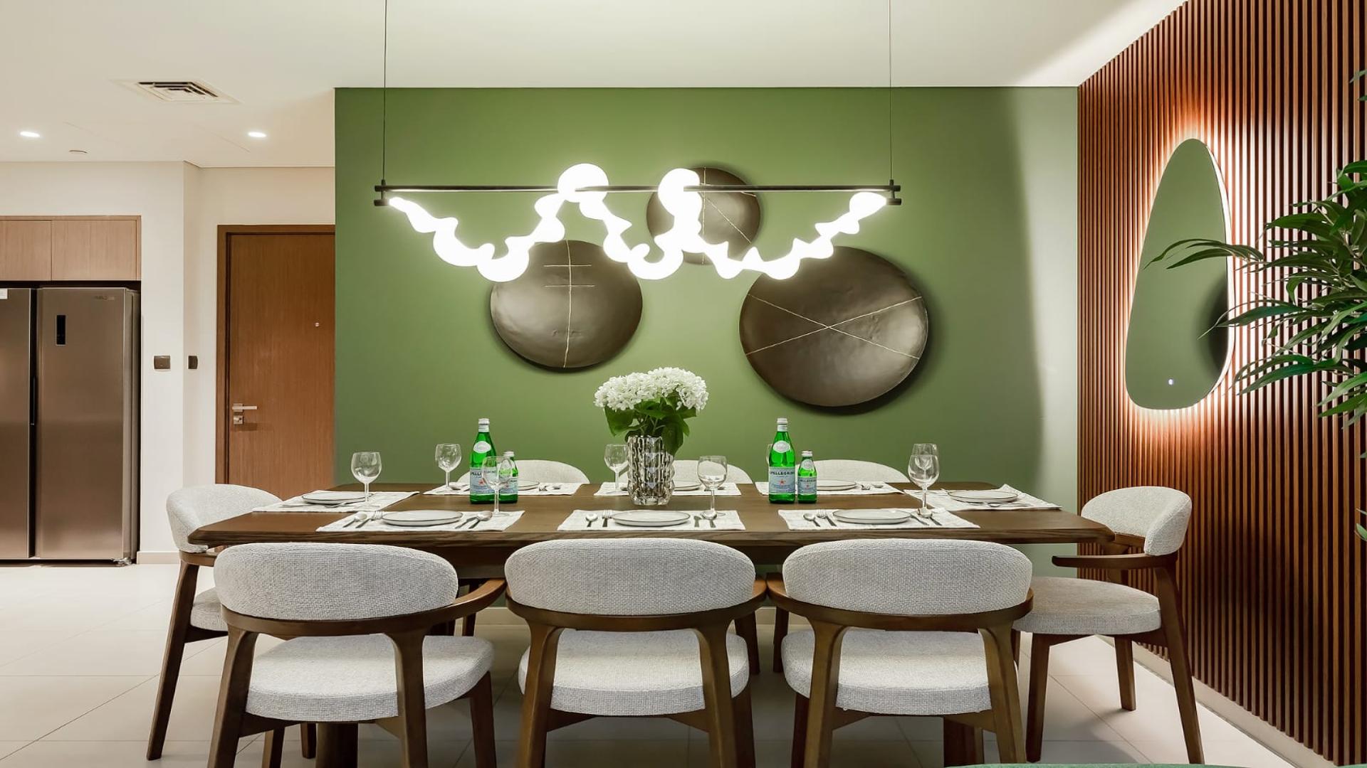 High-floor apartment living room with Italian furniture in Downtown Dubai, Act One Act Two