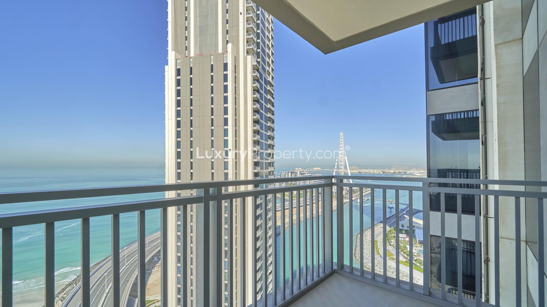 Spacious Dubai Marina apartment with large windows and Ain Dubai view in 5242 community
