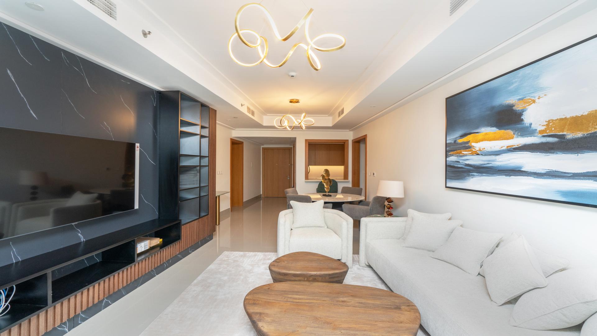 Stylish Opera Grand apartment balcony view of Downtown Dubai and Burj Khalifa Area