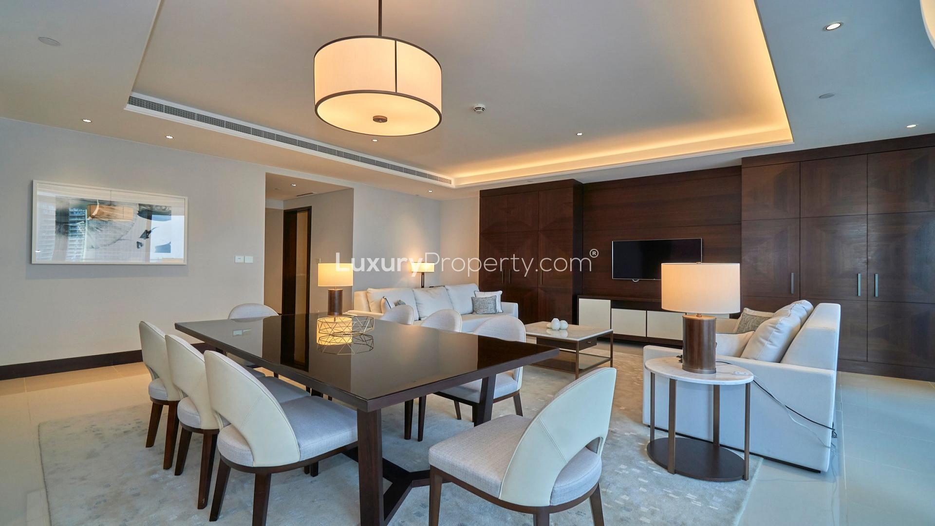 Furnished living room in high-floor apartment, The Address Sky View Towers, Downtown Dubai