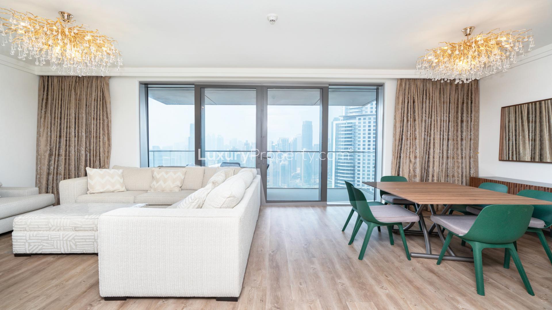 Modern living room in Boulevard Point apartment
