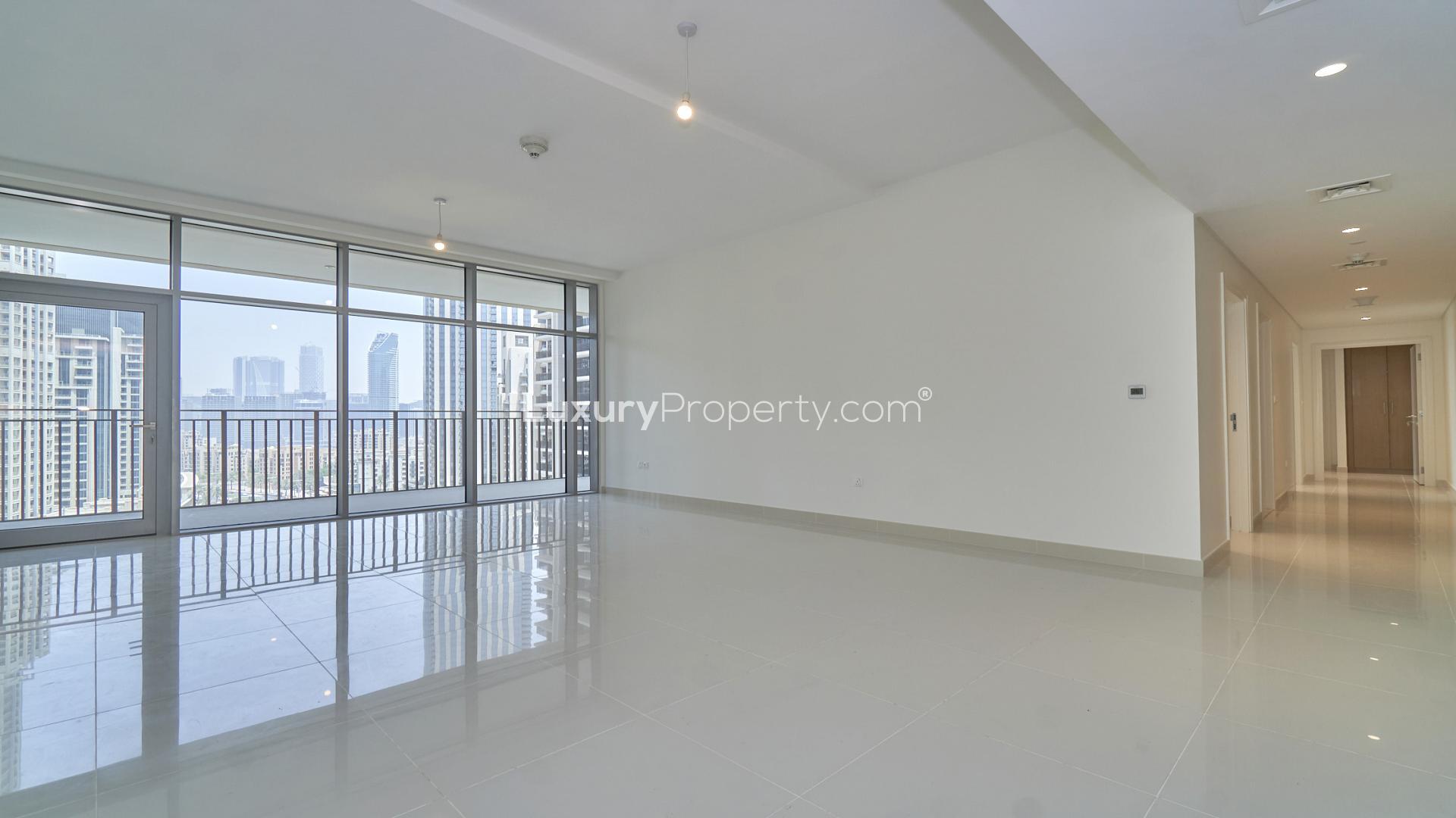 High-rise apartment building in BLVD Crescent, Downtown Dubai, available for rent