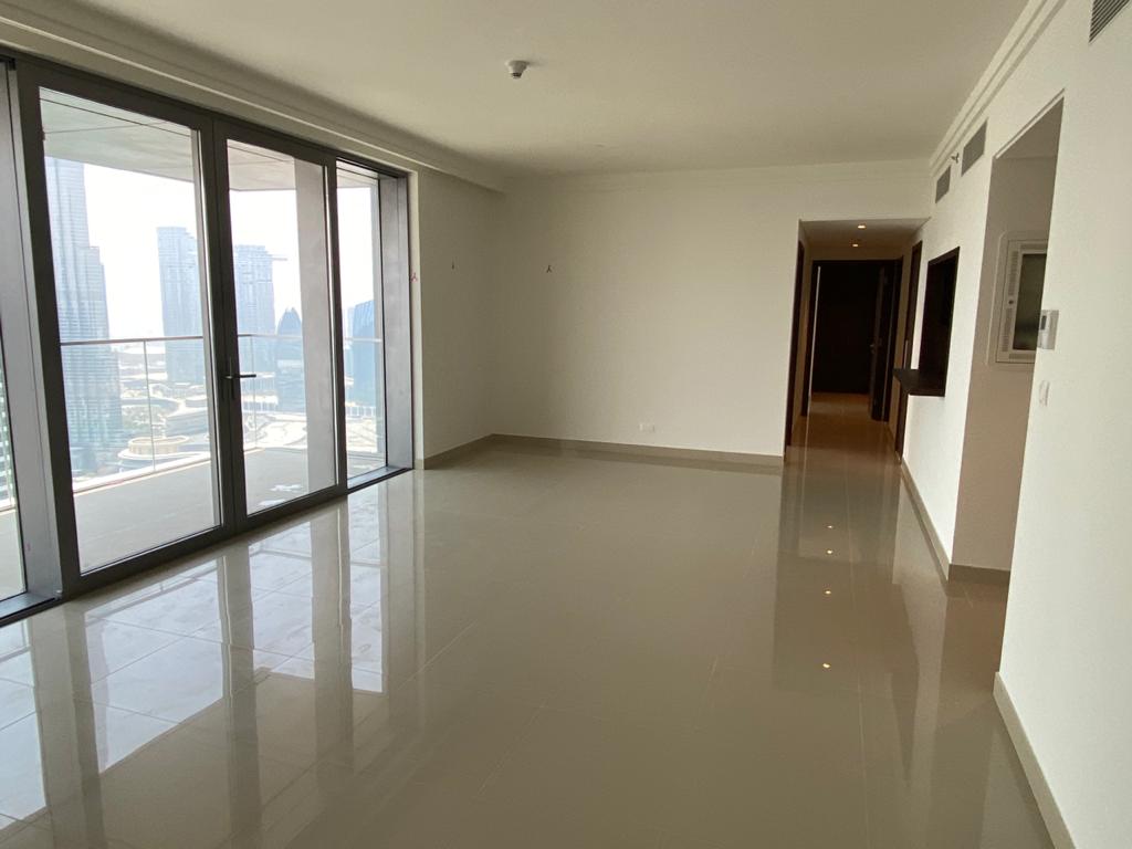 Luxurious three-bedroom apartment interior at Boulevard Point, Downtown Dubai, for rent
