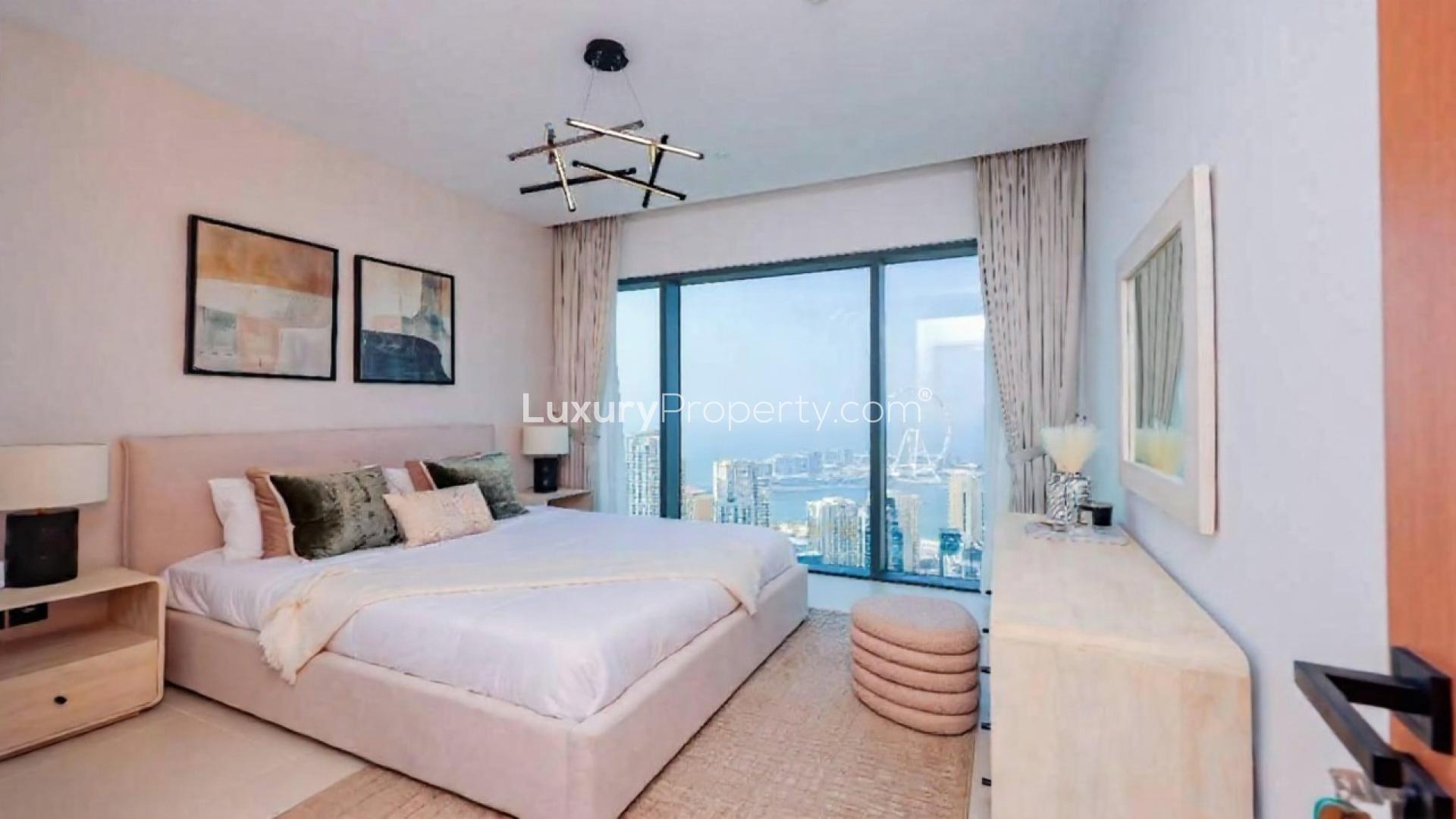 Dubai Marina skyline view from Vida Residences, showcasing waterfront and high-rise apartments