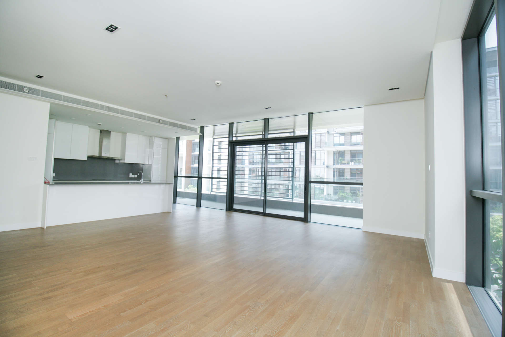 Minimalist bedroom interior in three-bed apartment, Building 23A, City Walk, Jumeirah