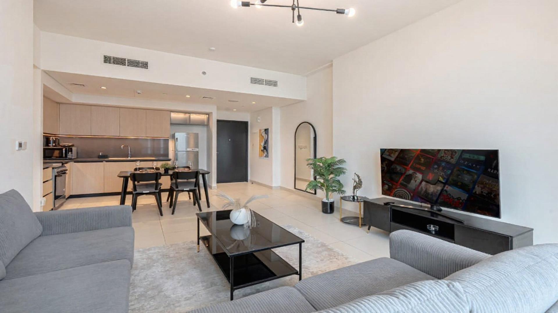 High-floor apartment view of Downtown skyline and Burj Khalifa in Burj Crown community