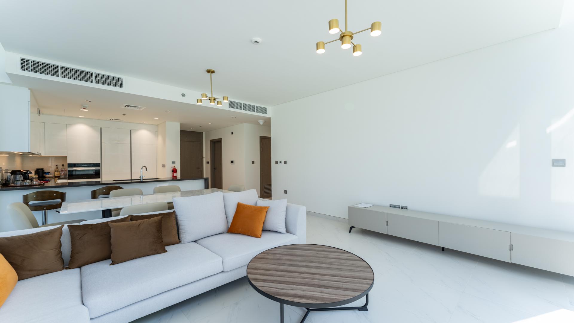 Brand new furnished living room in 3-bedroom apartment, Residences 13, MBR City, District One