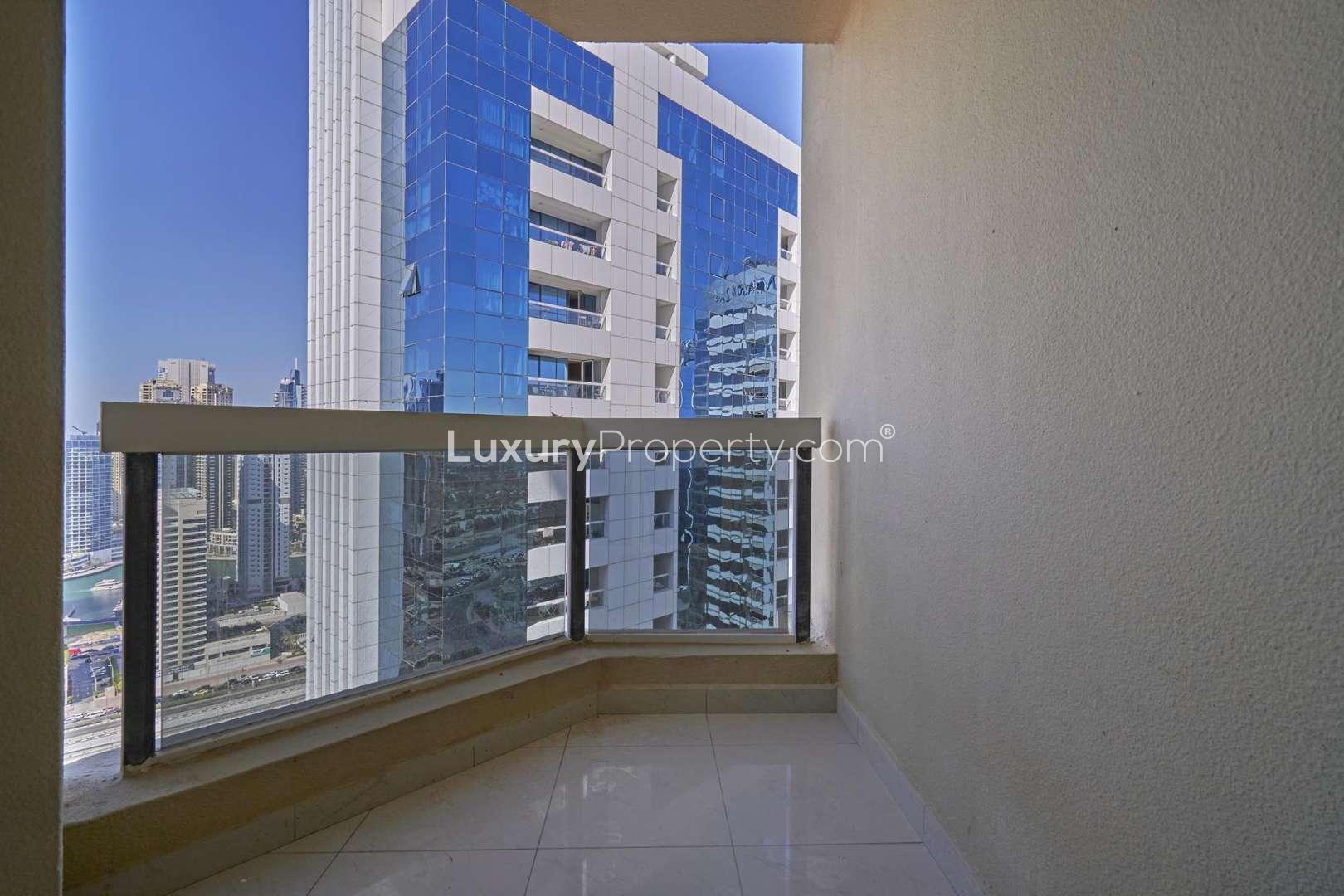 View from 3-bedroom apartment balcony in Dubai Gate One, Jumeirah Lake Towers