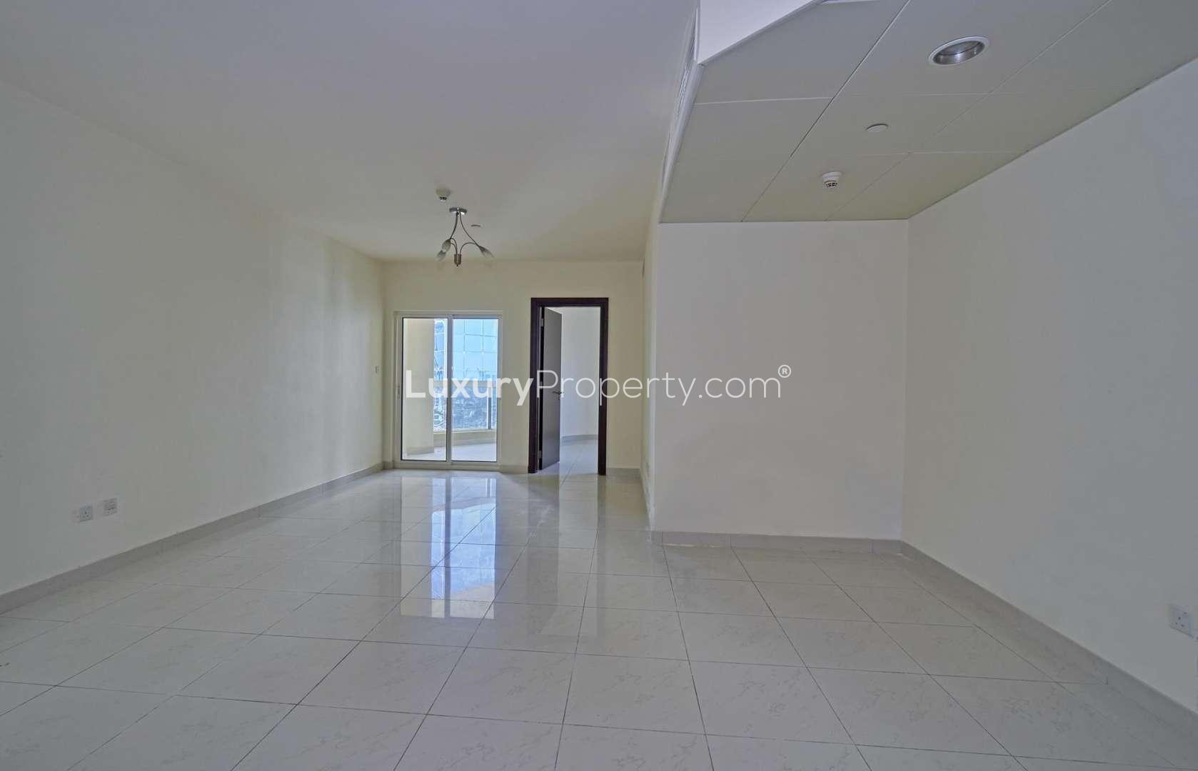 Balcony view from 3-bedroom apartment in Dubai Gate One, Jumeirah Lake Towers